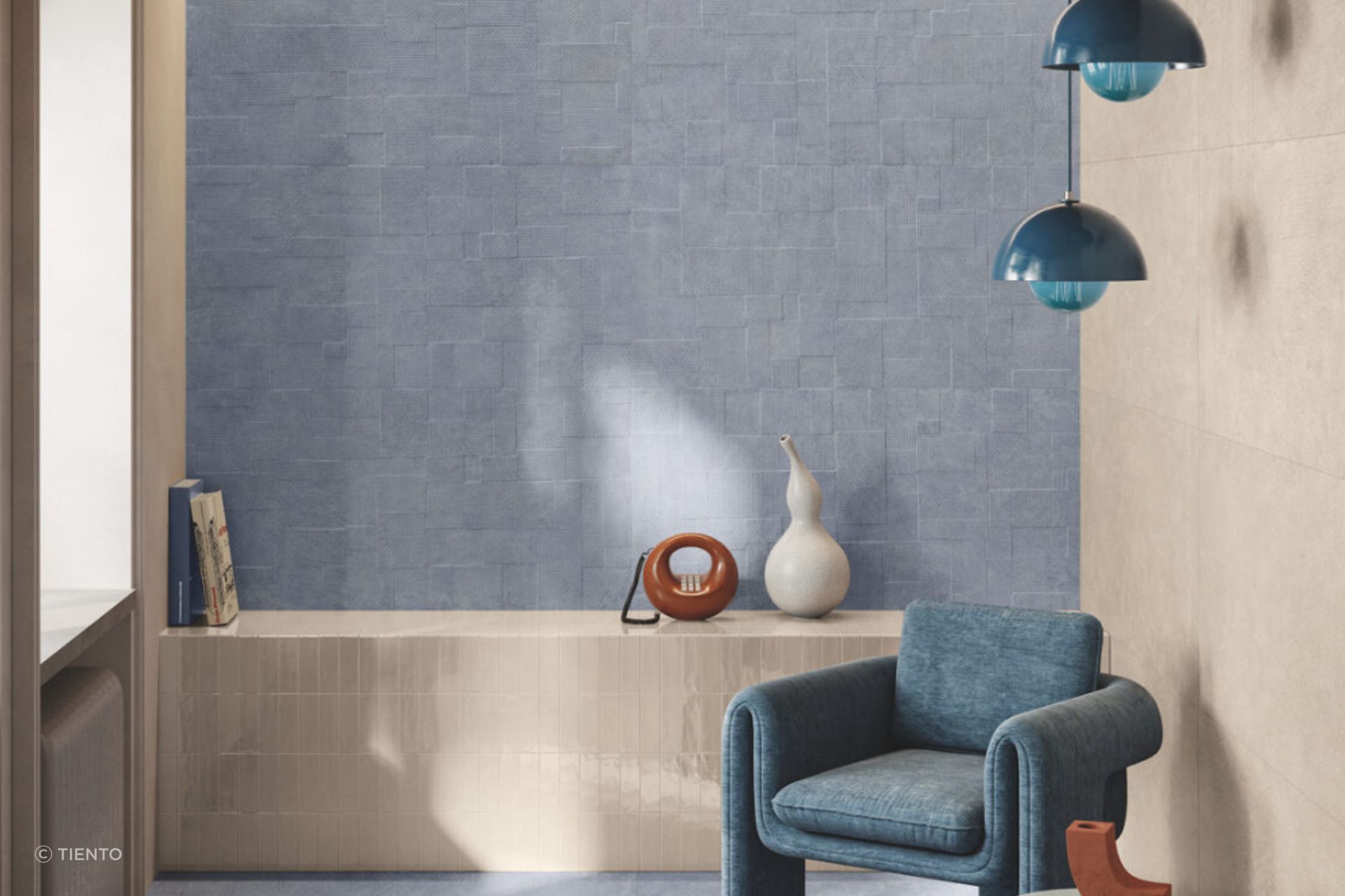 Blues are generally more widely appealing, but any bold colour choice requires due consideration.