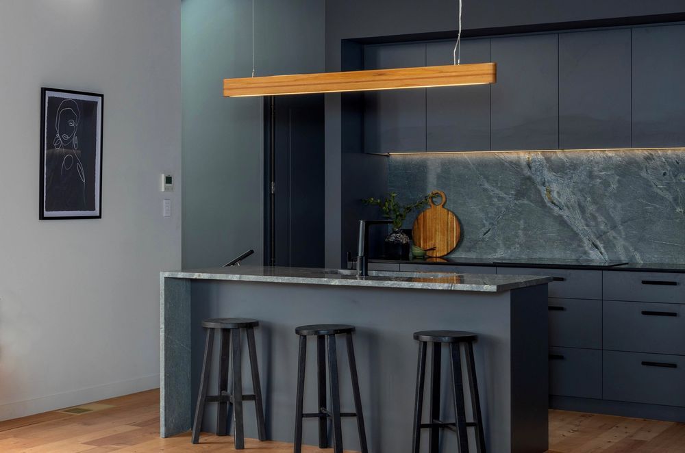LED linear lights are incredibly versatile as a functional and stylish source of lighting, seen here with the stunning Strata Pendant Light.