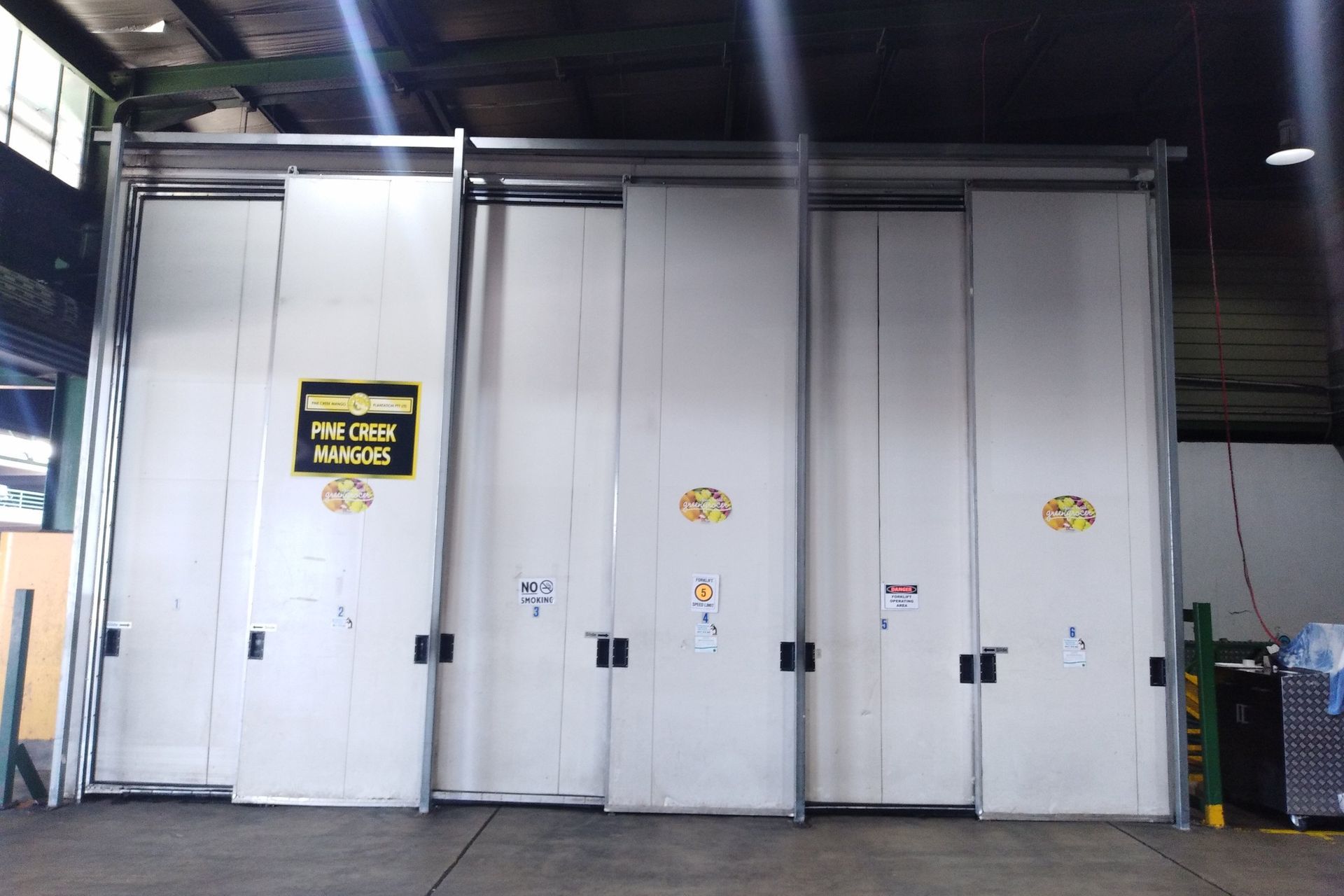 Sydney Market doors before the upgrade to Auto-Mossa high-speed rapid doors