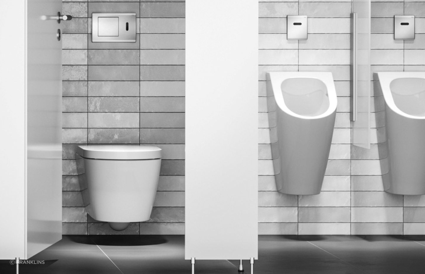 The Tece Planus Urinal Infrared Operating Panel is a great feature for a urinal that allows contactless flushing.