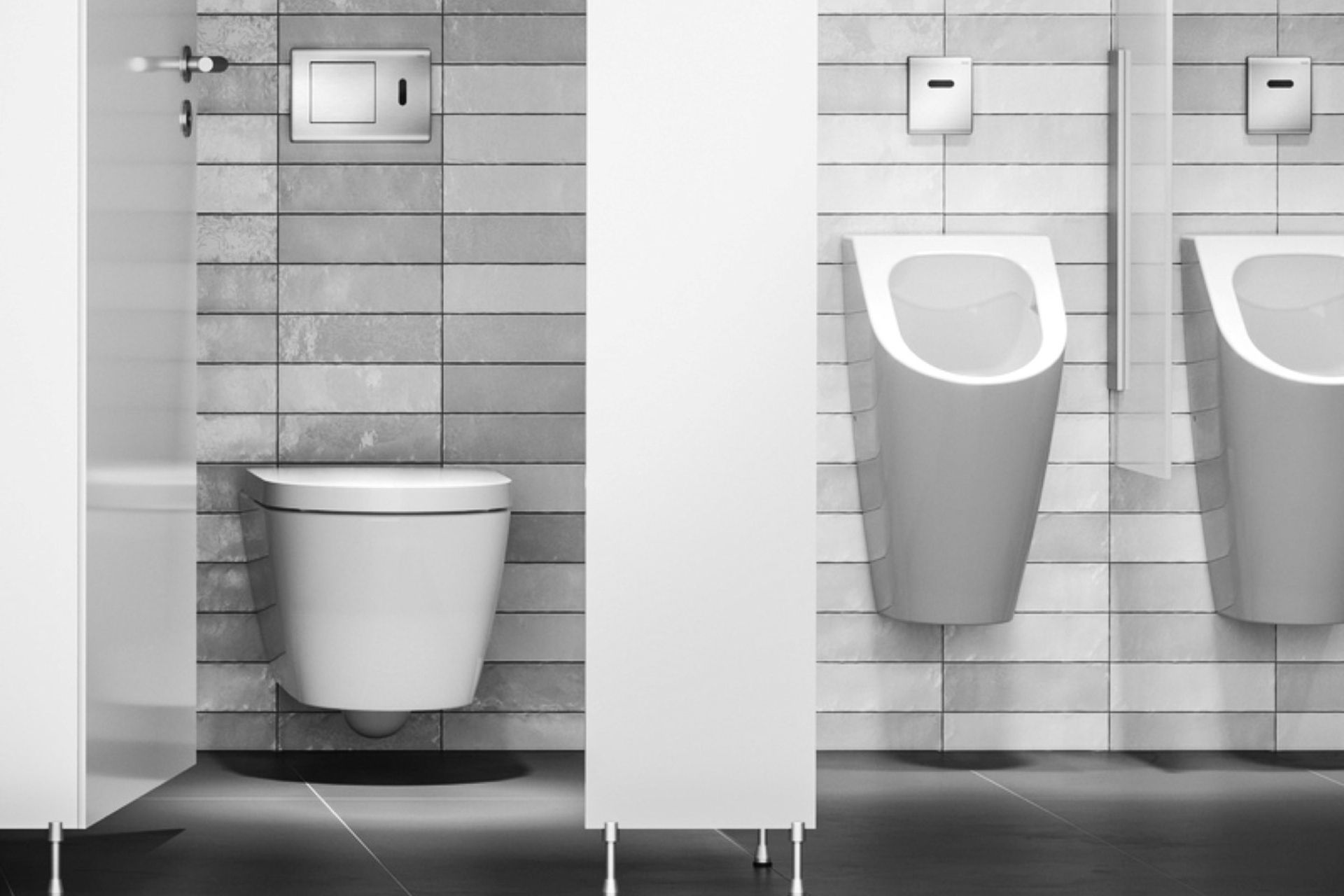 The Tece Planus Urinal Infrared Operating Panel is a great feature for a urinal that allows contactless flushing.