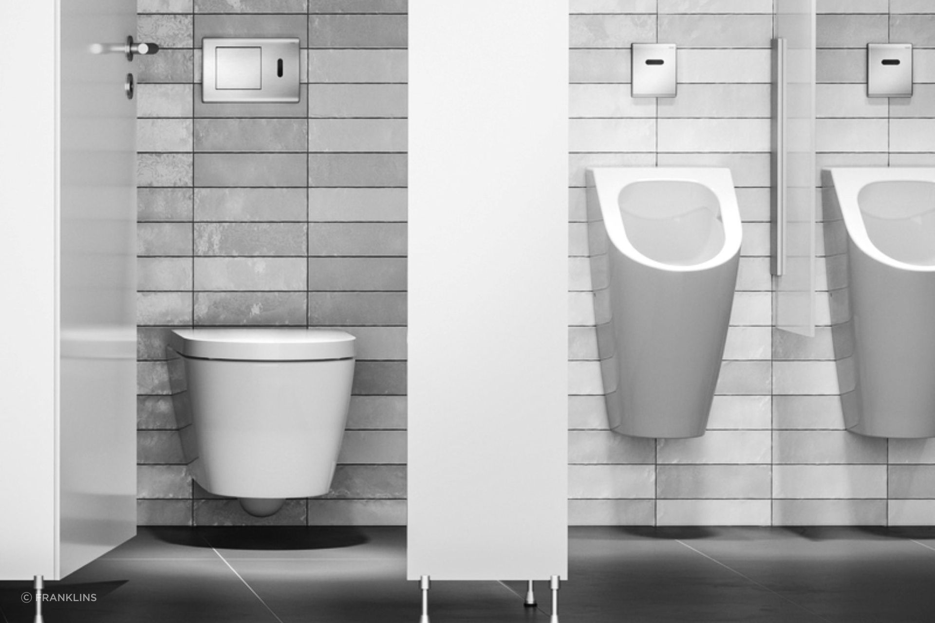 The Tece Planus Urinal Infrared Operating Panel is a great feature for a urinal that allows contactless flushing.