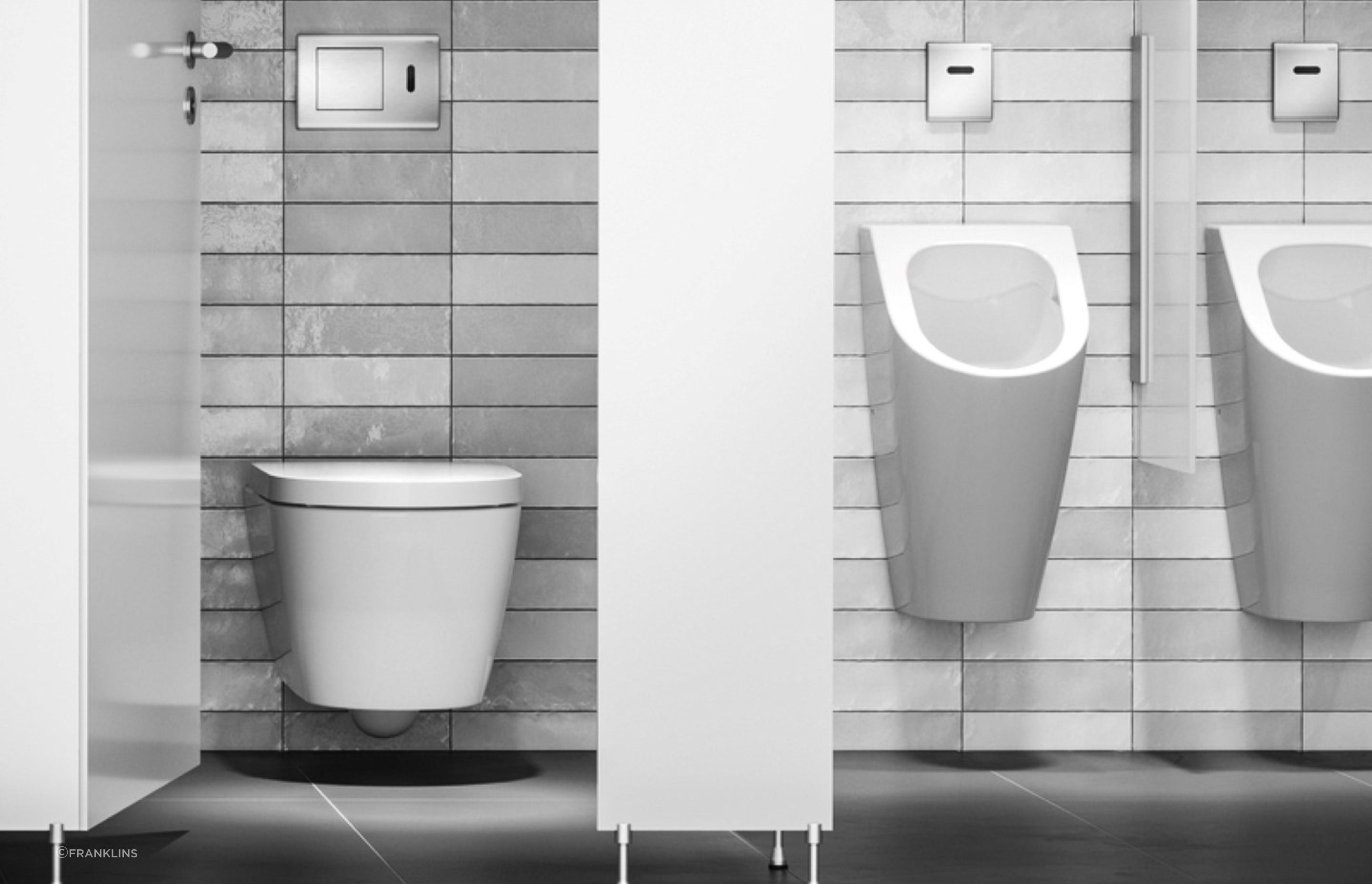 The Tece Planus Urinal Infrared Operating Panel is a great feature for a urinal that allows contactless flushing.