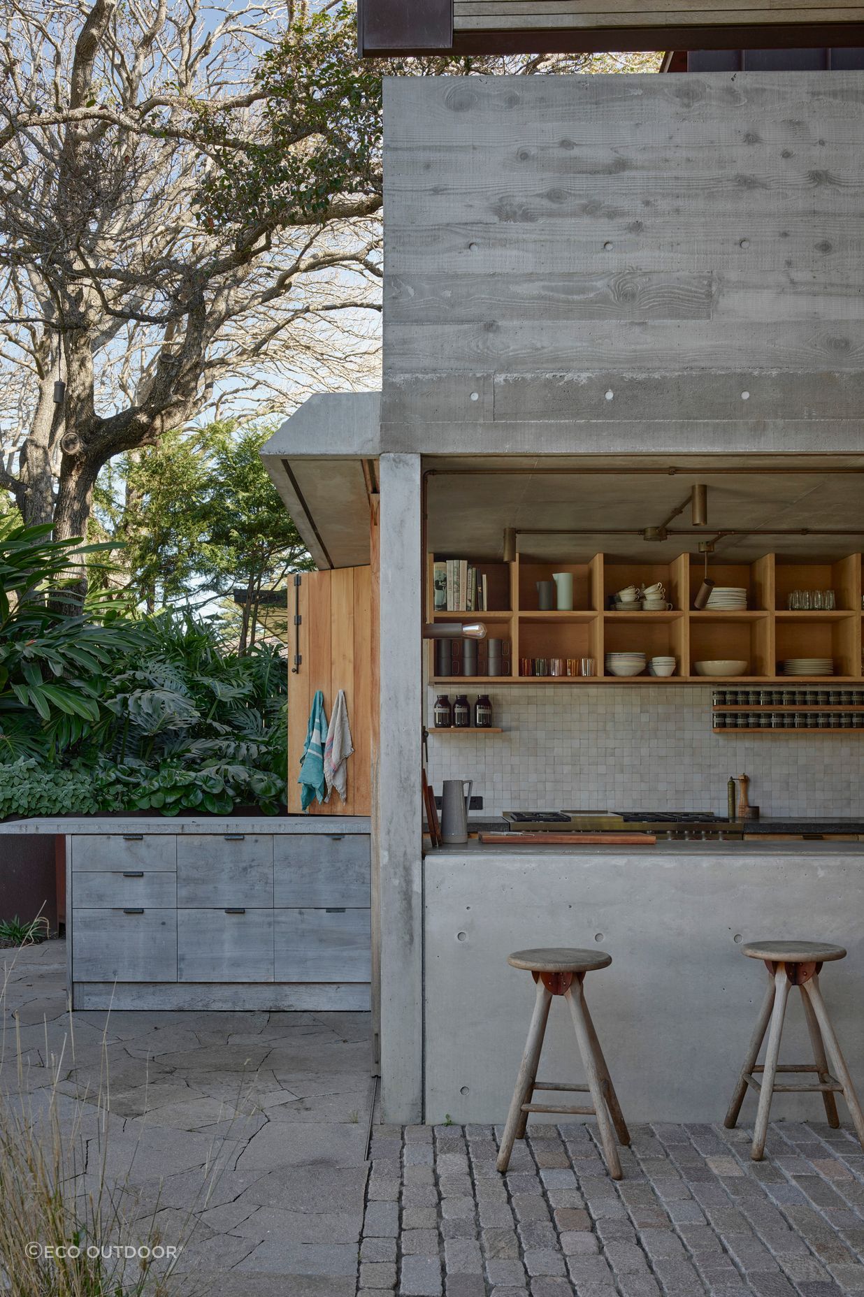 Backdune House featuring Porphyry Baguettes and Crazy Paving.