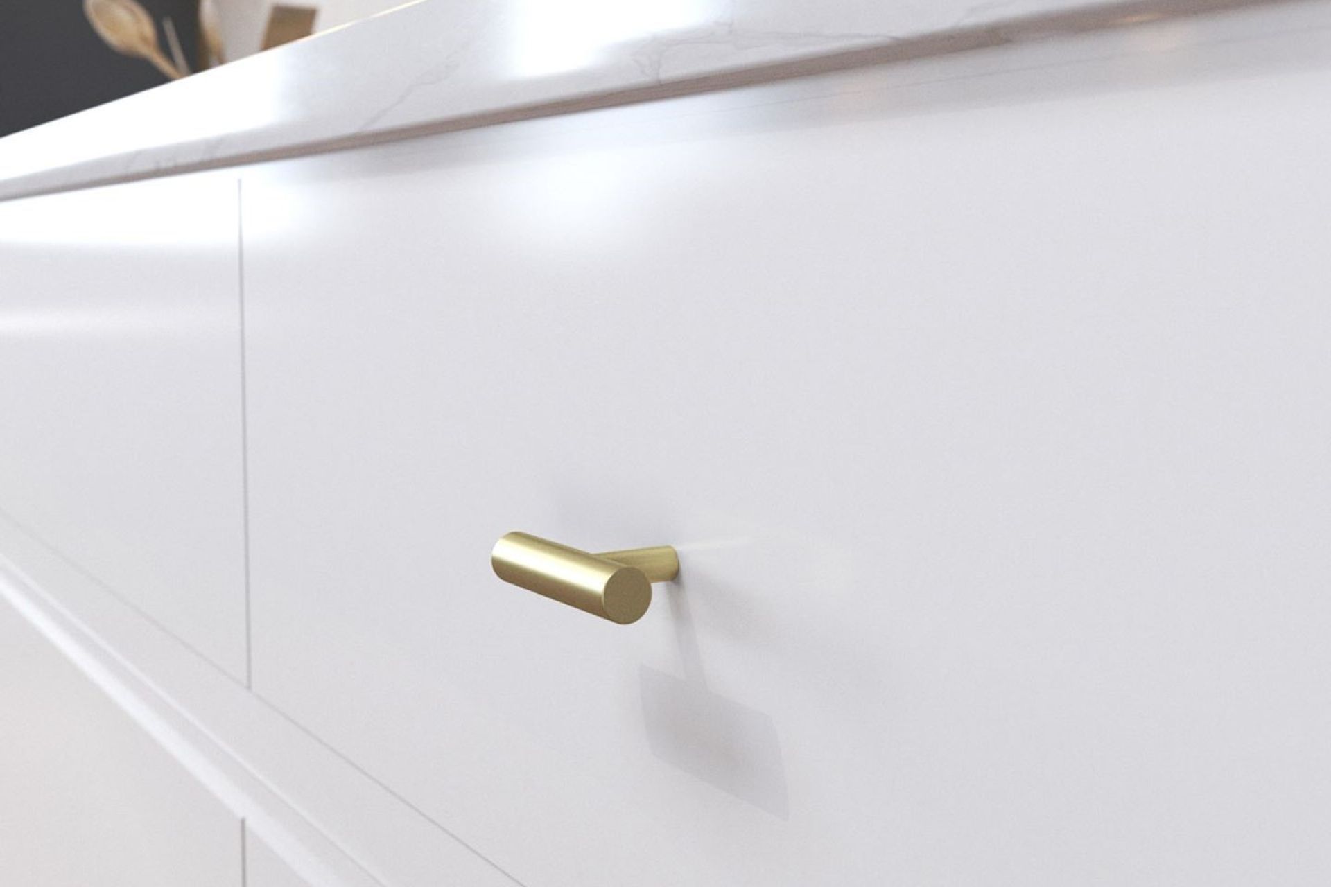 Contemporary aesthetics and tremendous functionality with the ABI Terza Cabinetry T Pull Handle.