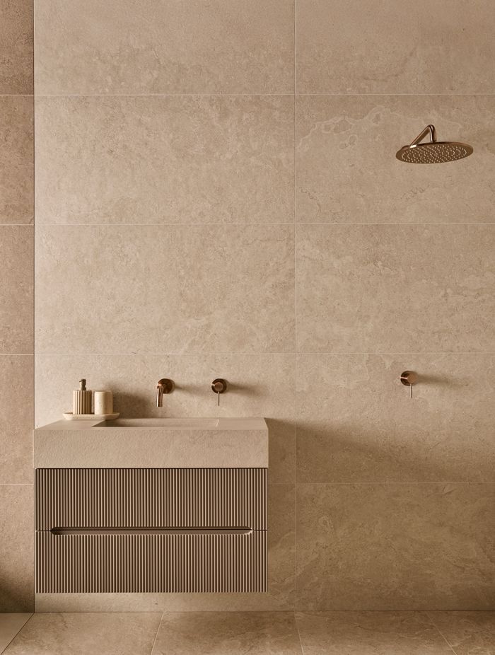 Contrary to what you might think, large format tiles can make a space look bigger.
