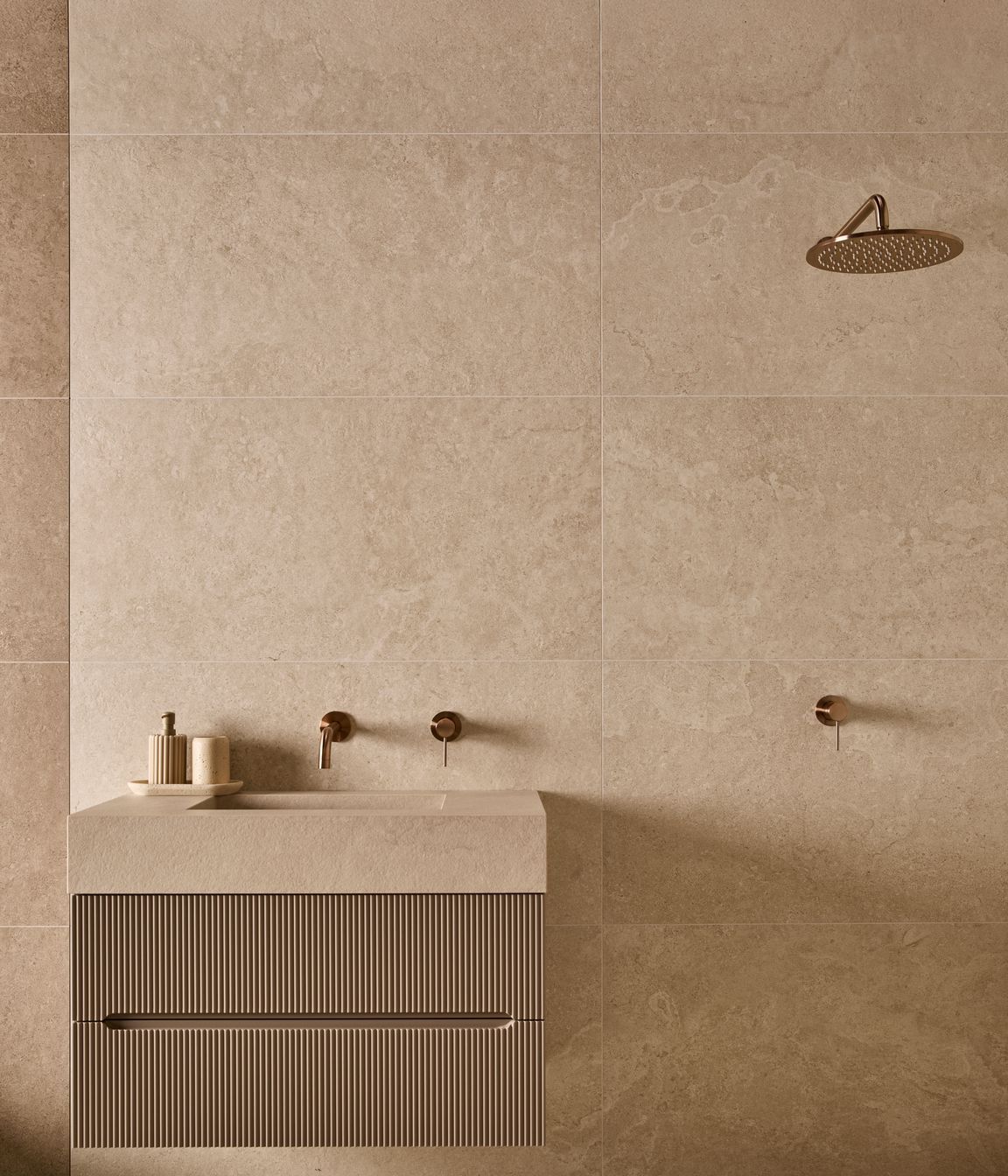 Contrary to what you might think, large format tiles can make a space look bigger.