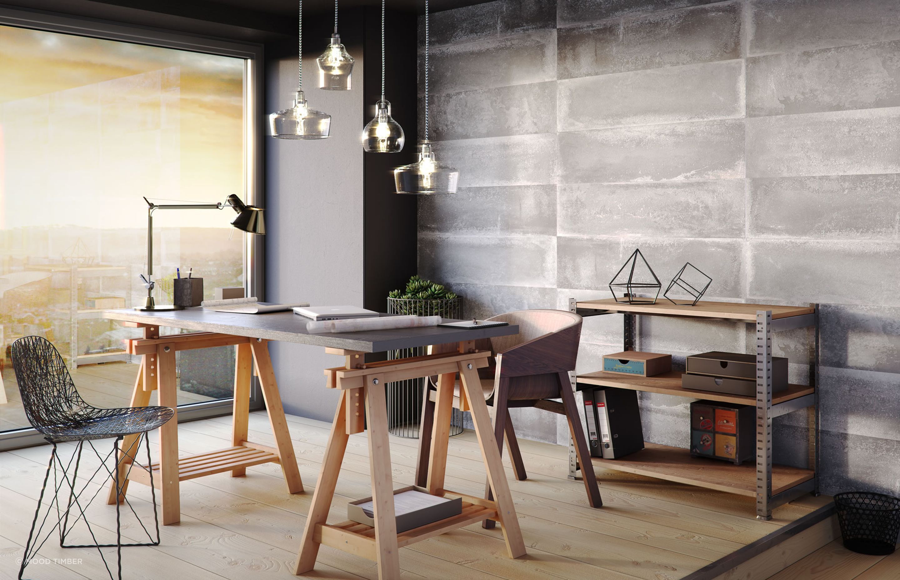 These PVC panels are an elegant interior wall panelling choice for living rooms, home offices and more.