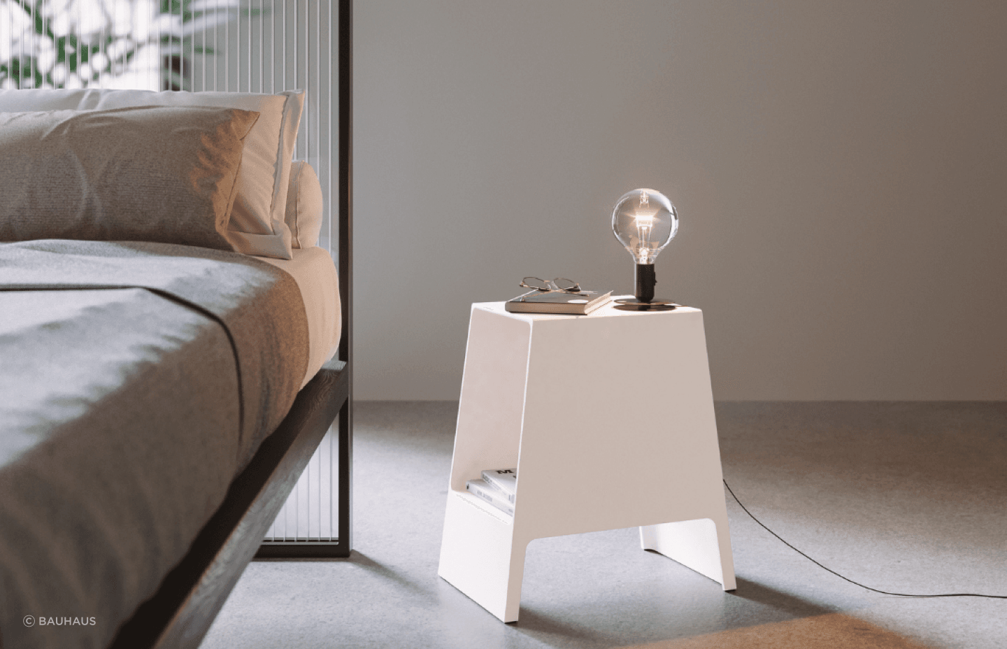 Multi-functional options are incredibly handy, like this Tomo Side Table by Toou which can act as a bedside table, side table and a stool.
