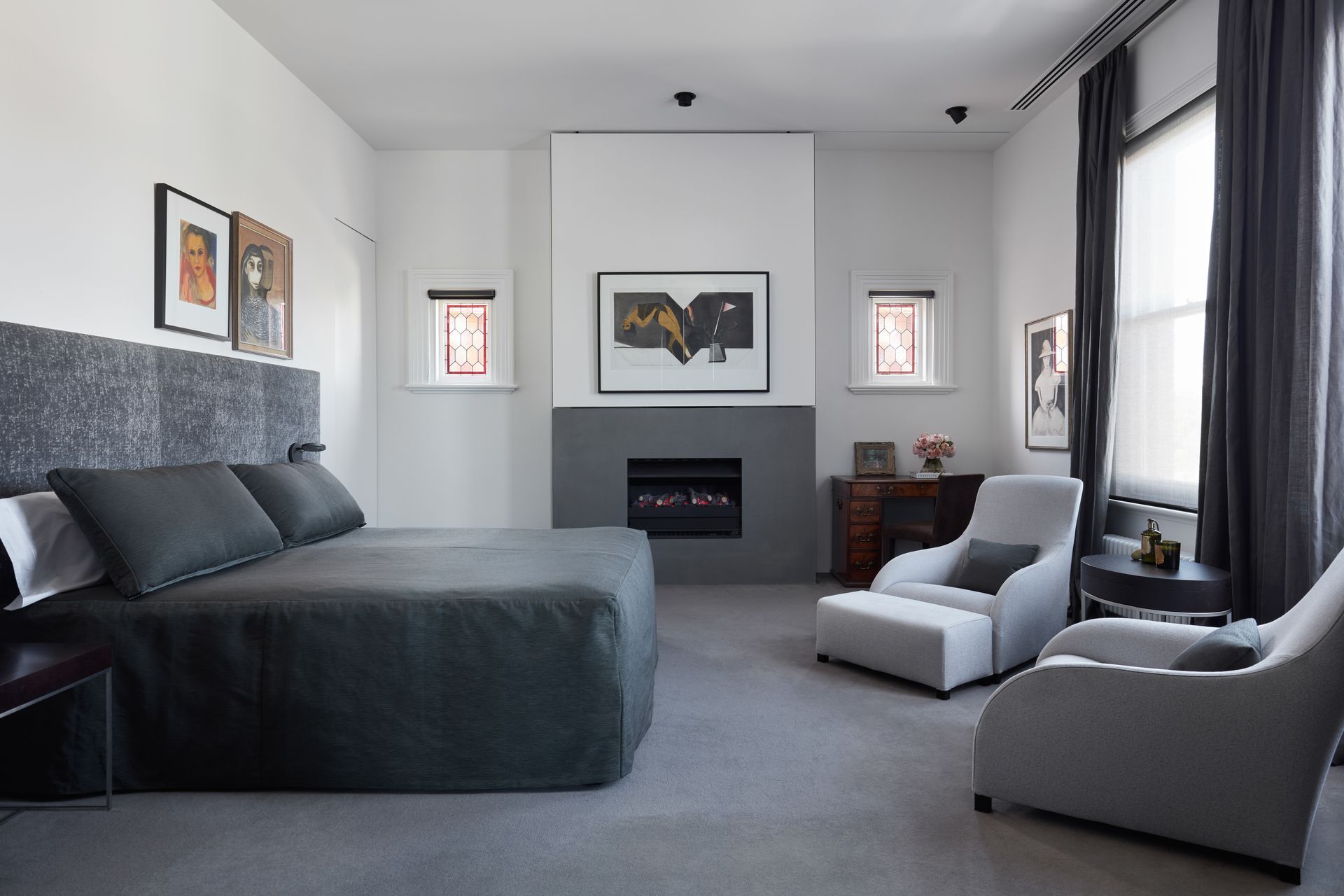 Bedroom lighting options range from stylish ceiling lights to bedside lamps
