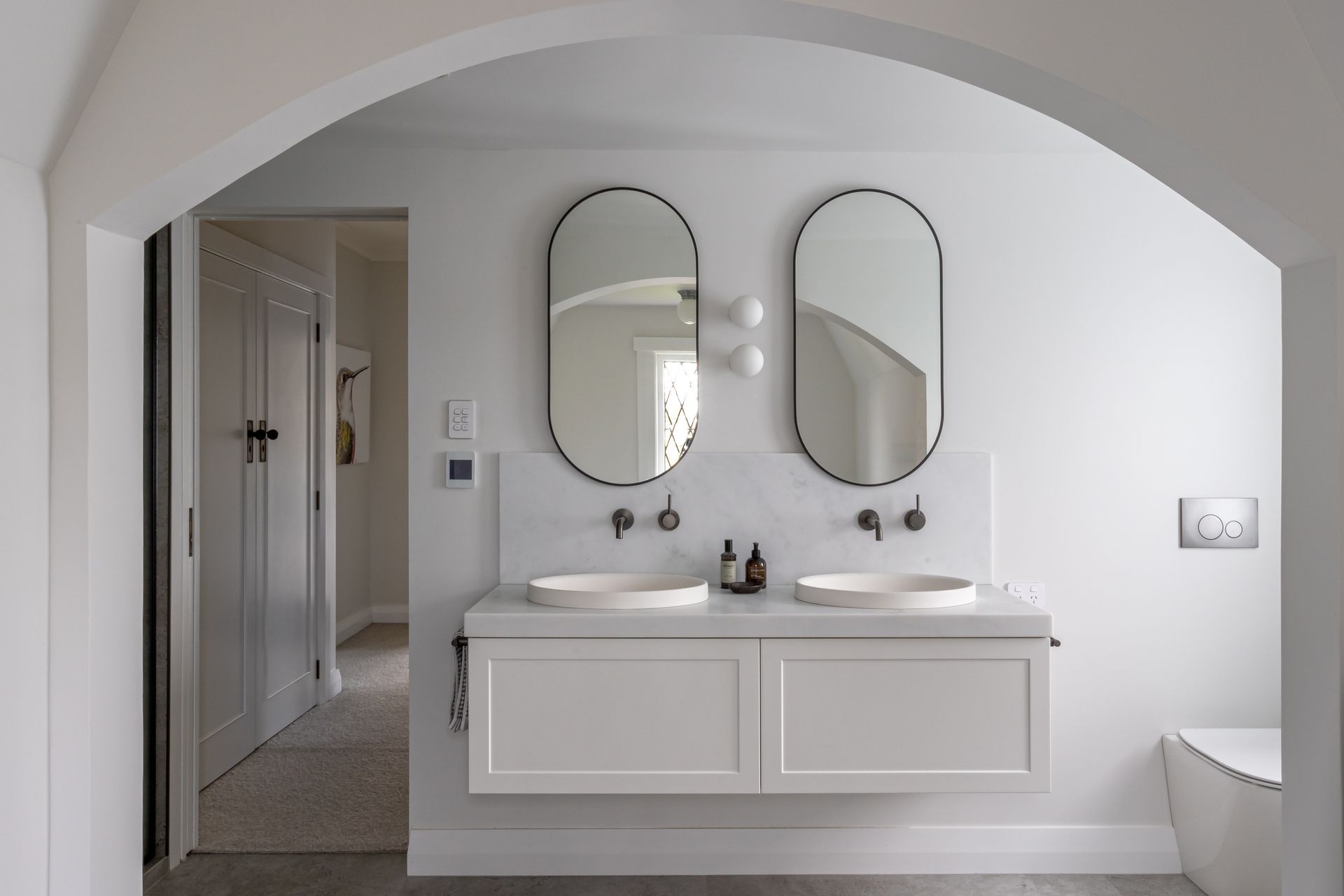 The elegant bathroom renovation of the Woodside Road Home by Yellowfox Interiors. | Photographer: John Williams Photography