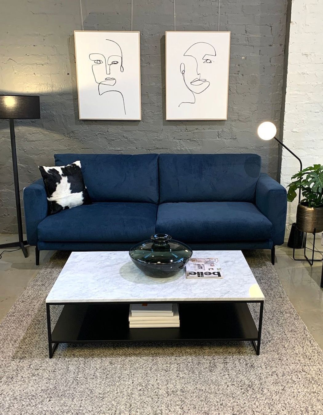 Rectangular coffee tables work well in small and large living rooms.