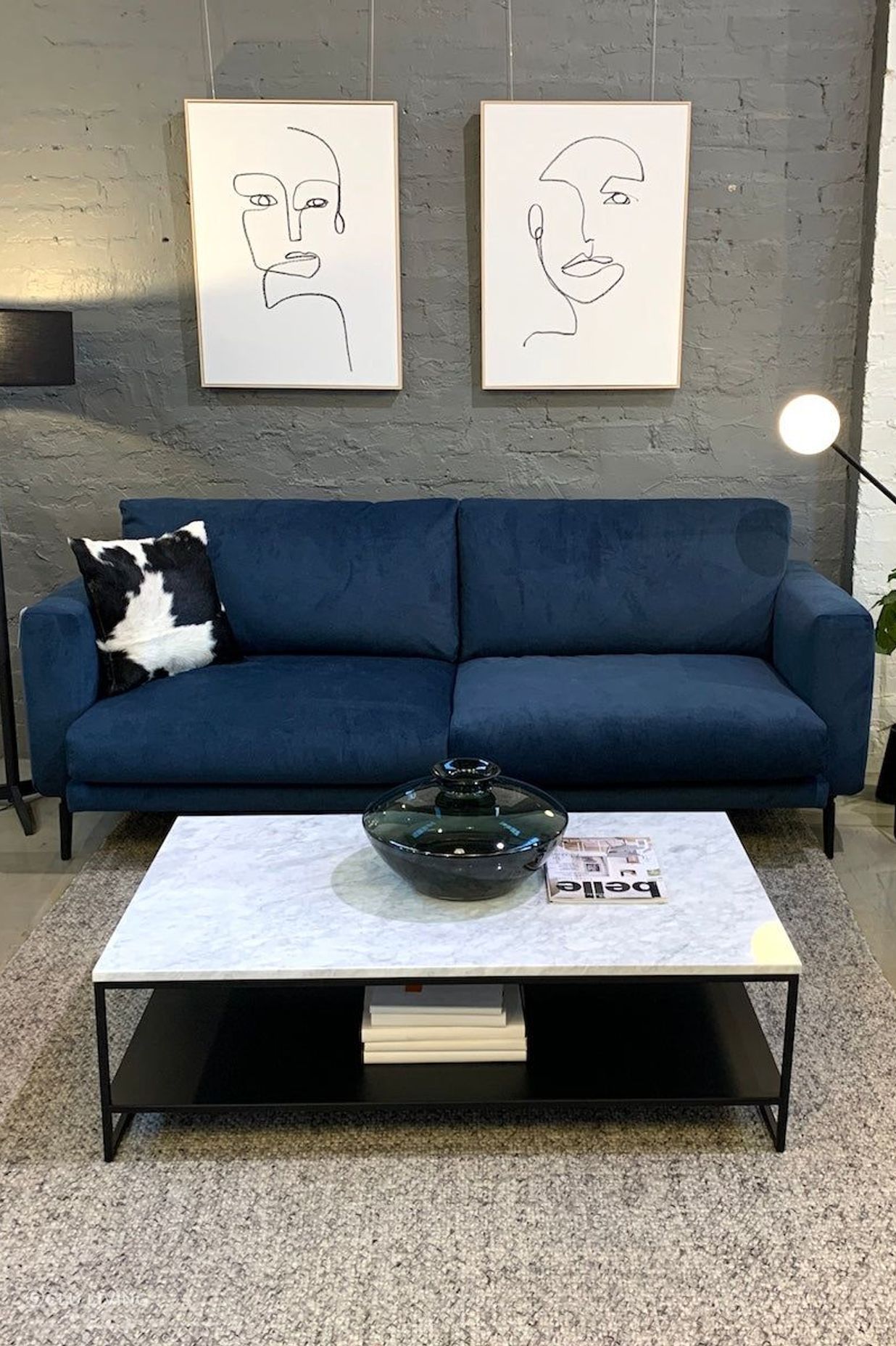 Rectangular coffee tables work well in small and large living rooms.