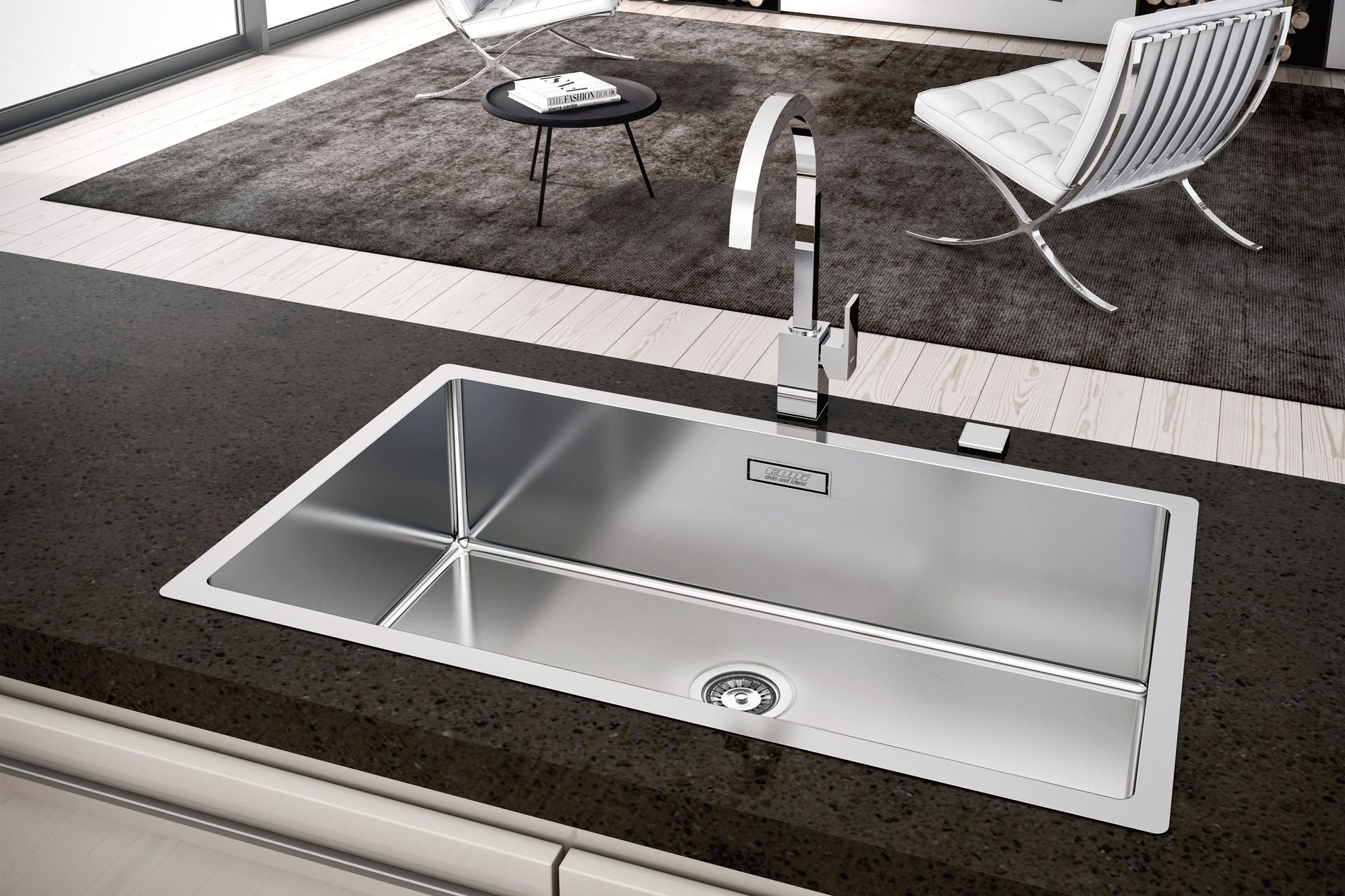RODI BOX LUX sink features an overmount design for simple installation and stylish results.