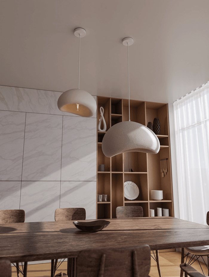 Cardinal Organic Textured Resin Pendant Light