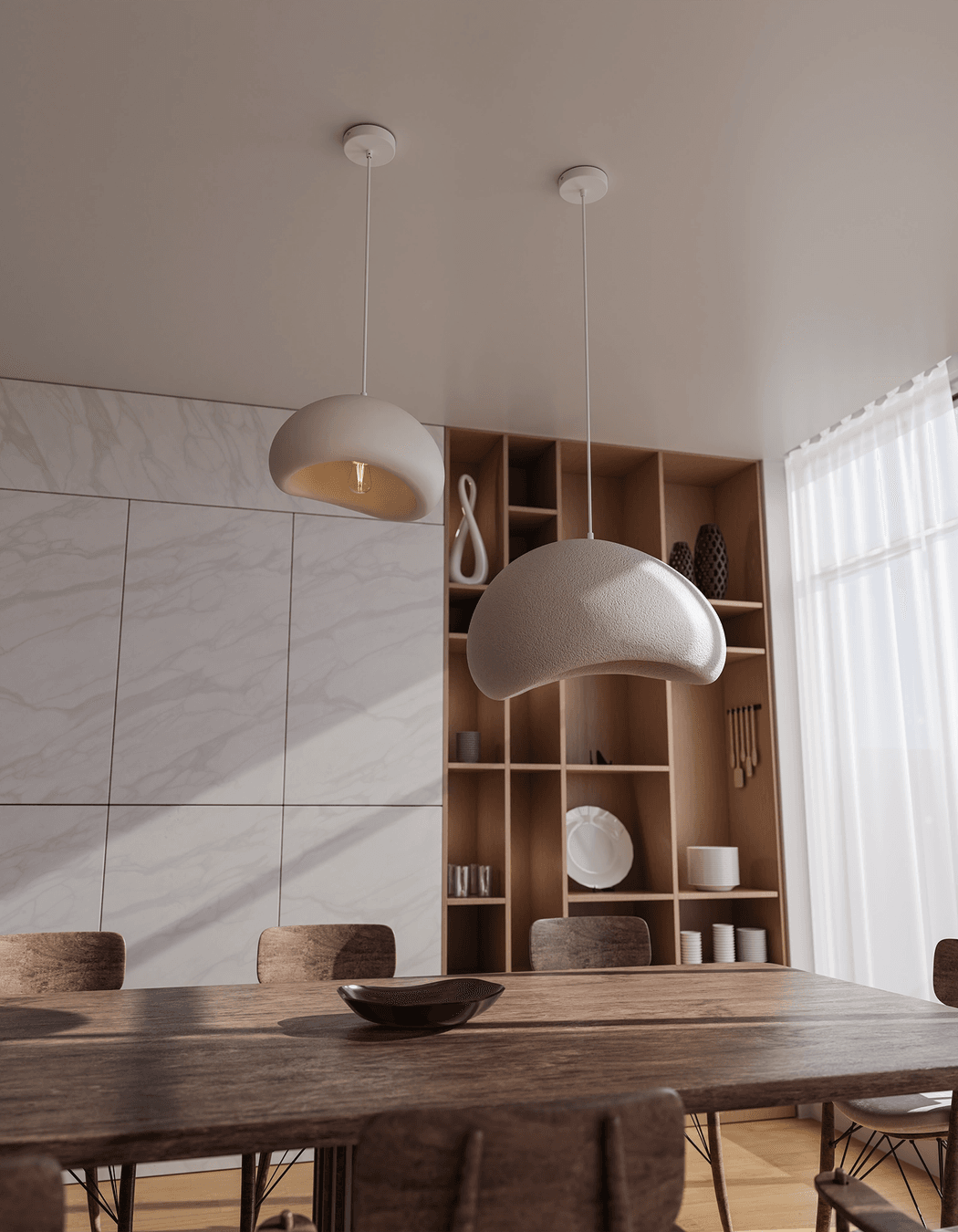 Cardinal Organic Textured Resin Pendant Light