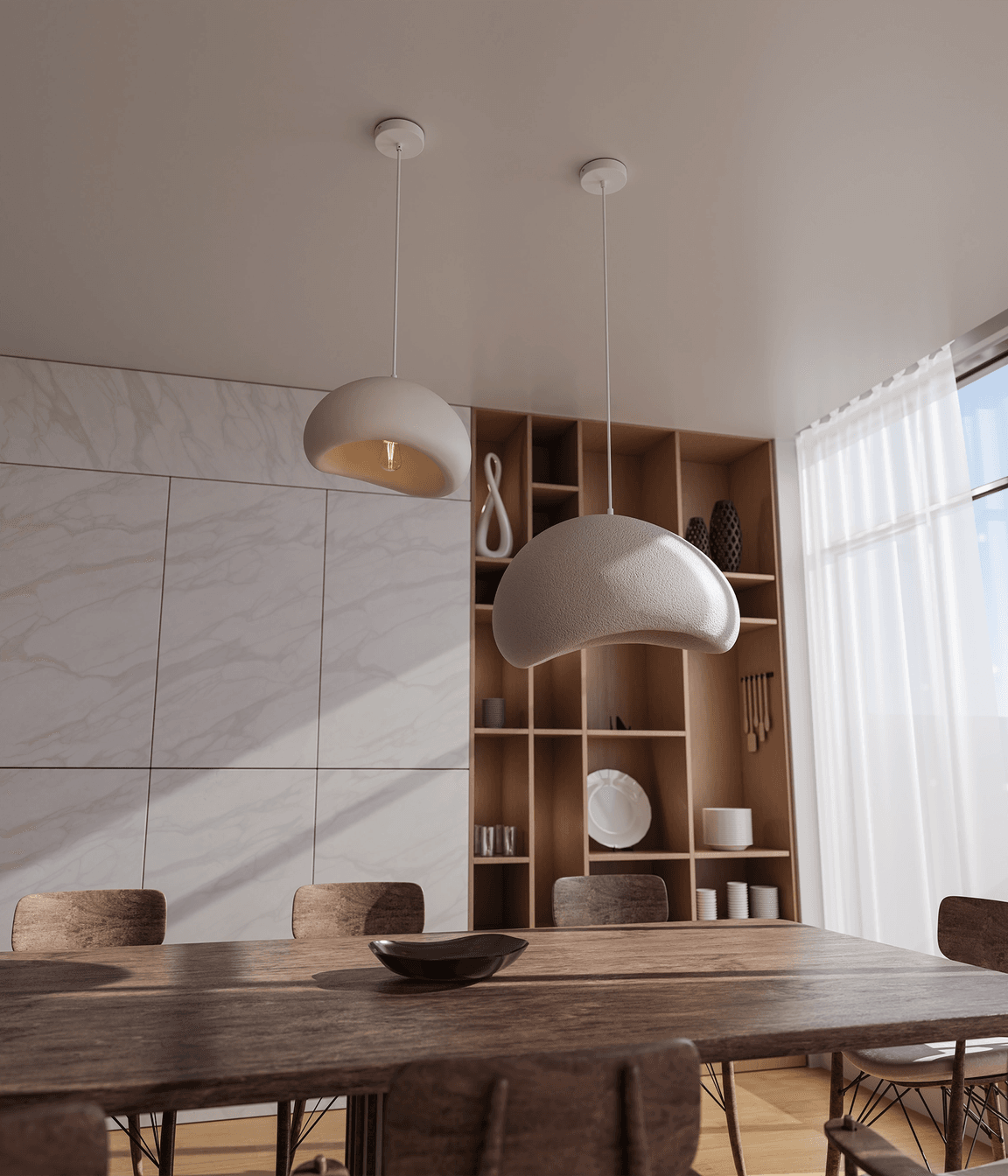 Cardinal Organic Textured Resin Pendant Light