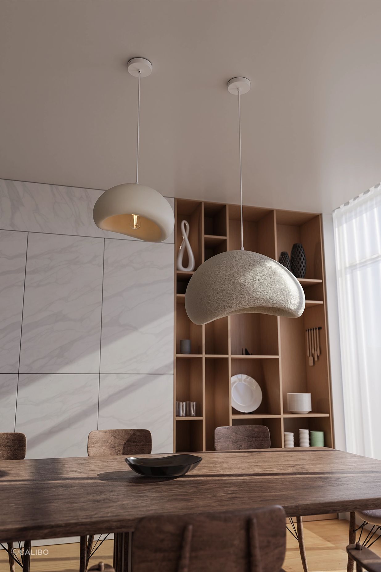 Cardinal Organic Textured Resin Pendant Light