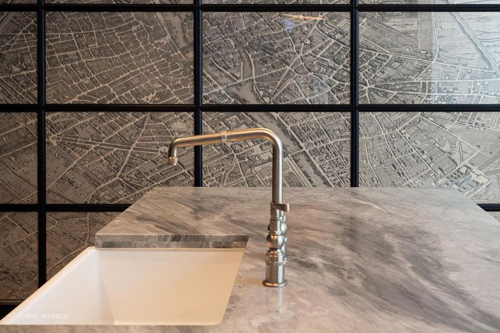 Marble is a popular kitchen countertop material choice.
