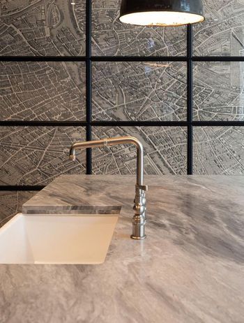 Marble is a popular kitchen countertop material choice.