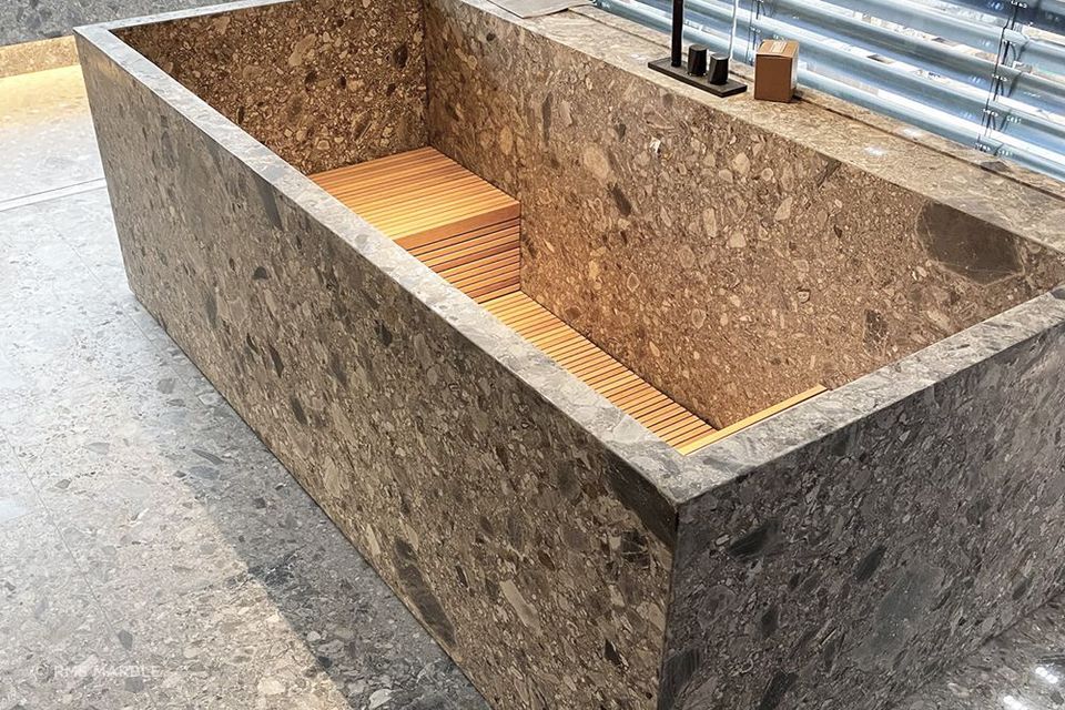 Limestone is a popular natural stone type for interior applications.