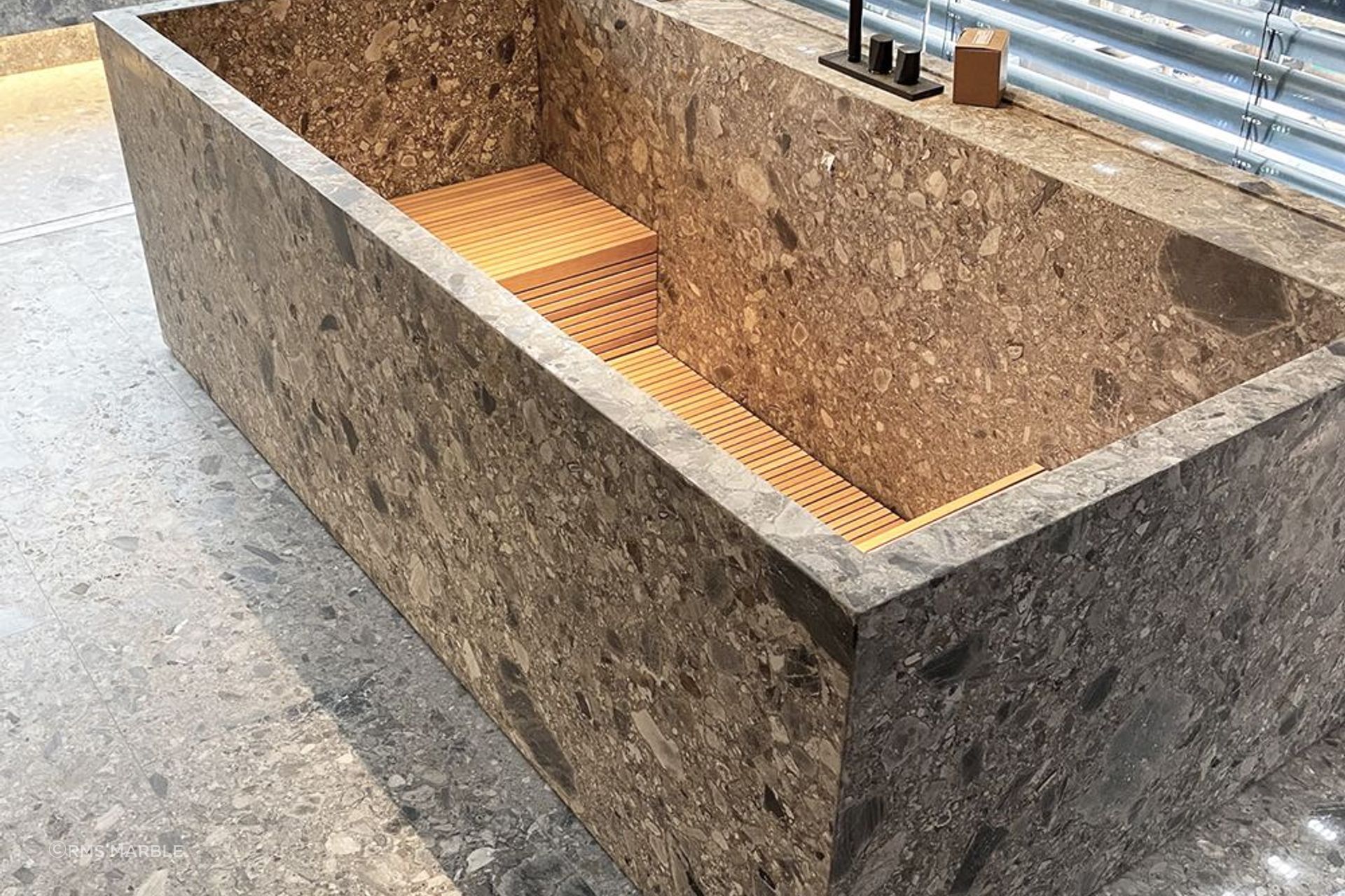 Limestone is a popular natural stone type for interior applications.