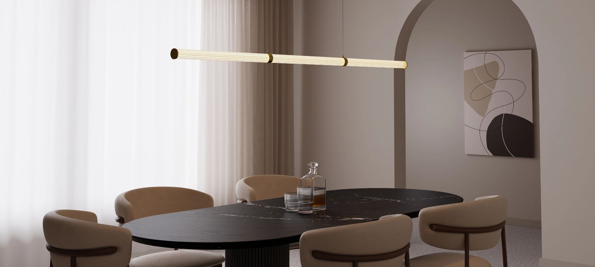 Charm Acrylic Fluted Pendant Light