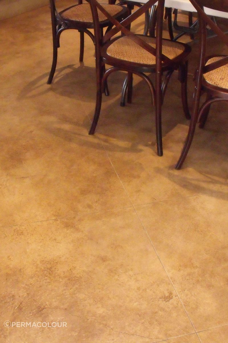 Chemical Stain can be used to imitate the appearance of natural stone.