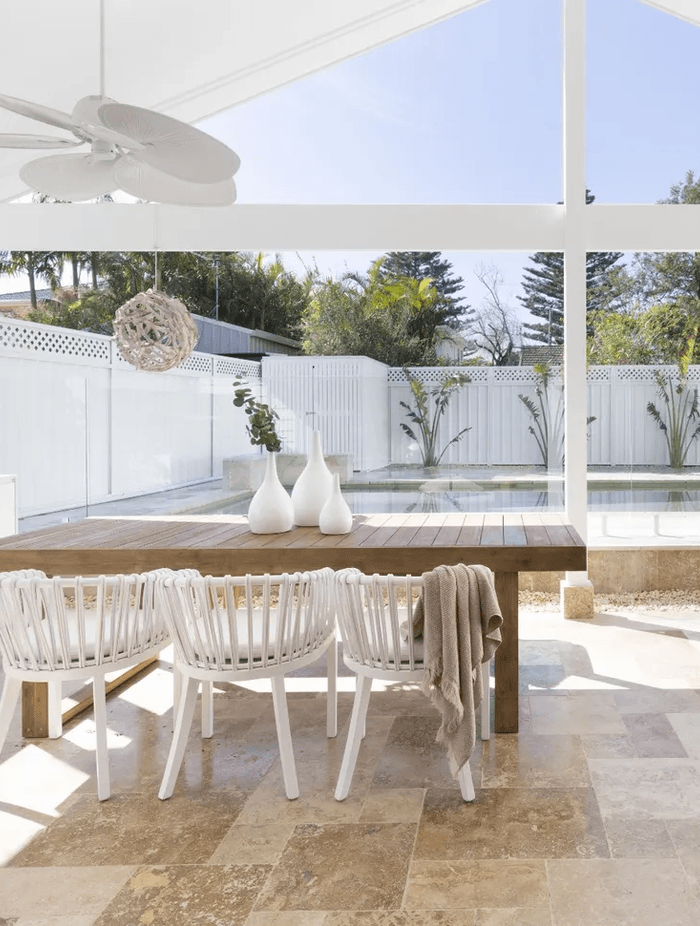 Naturally porous, Travertine cools down faster than other pavers, making it comfortable underfoot.