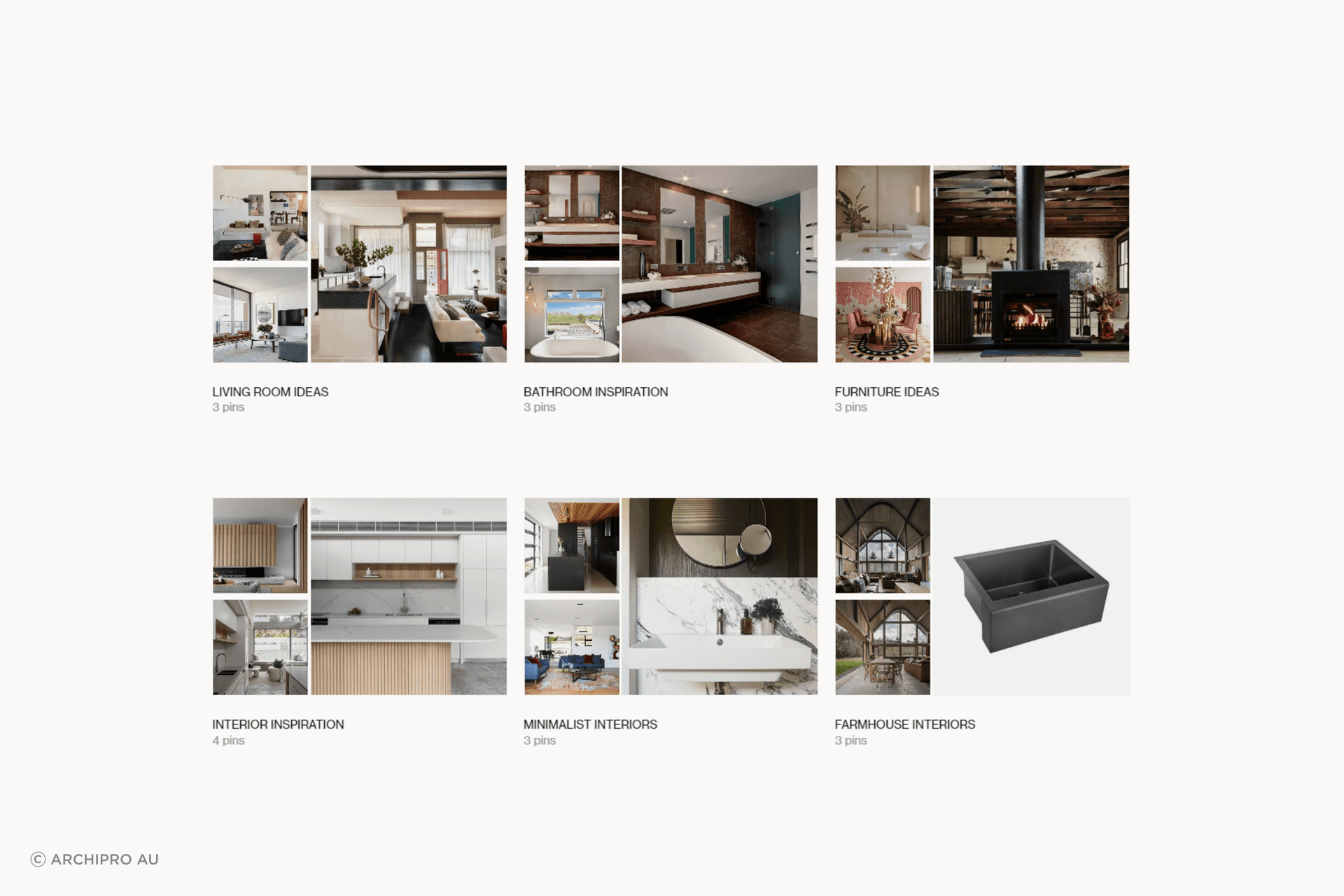 A design board, like the one ArchiPro users can use, is a fantastic way to gather your ideas.