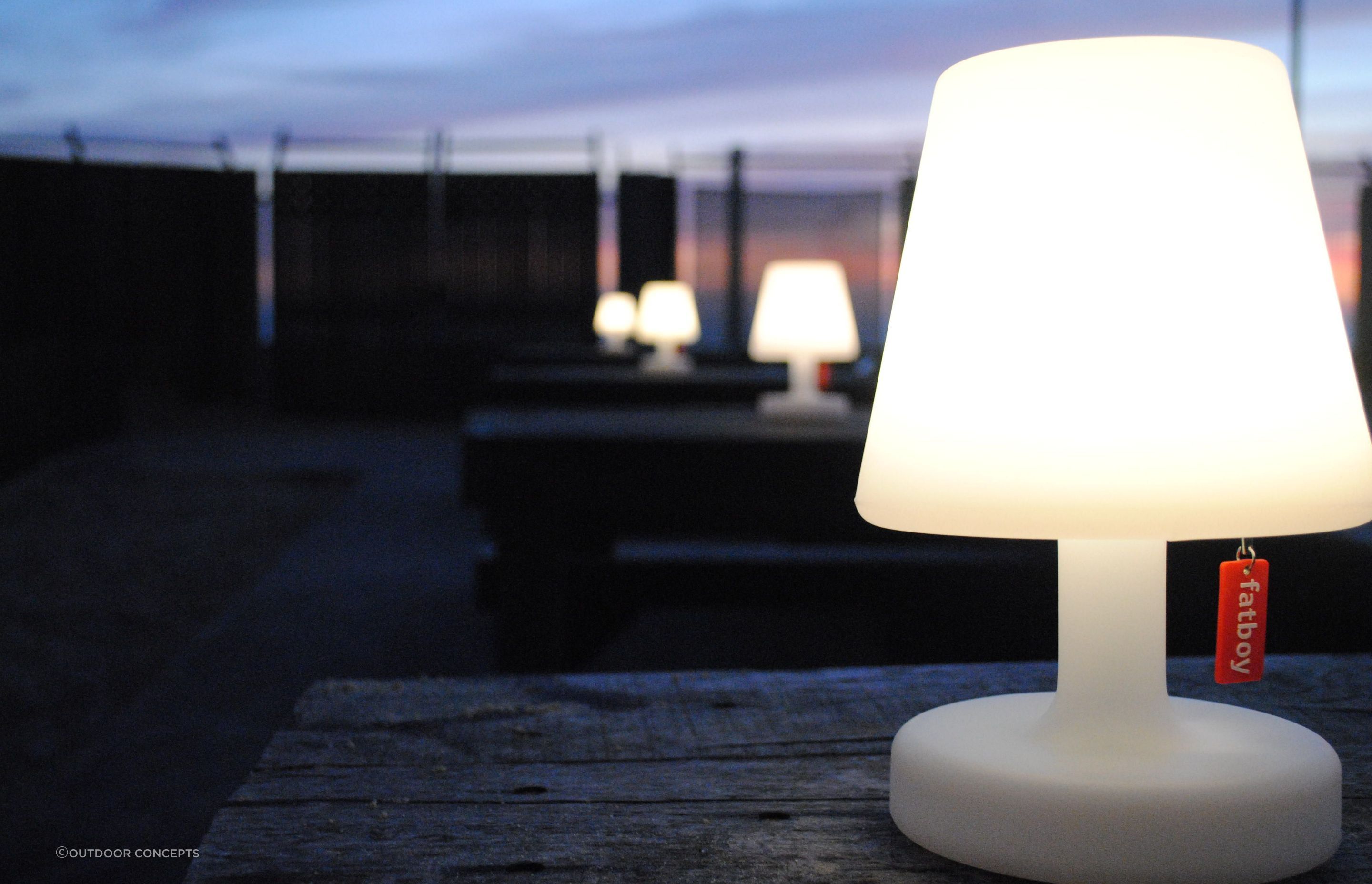 The Edison The Petit Lamp by Fatboy from Outdoor Concepts offers versatility and style.