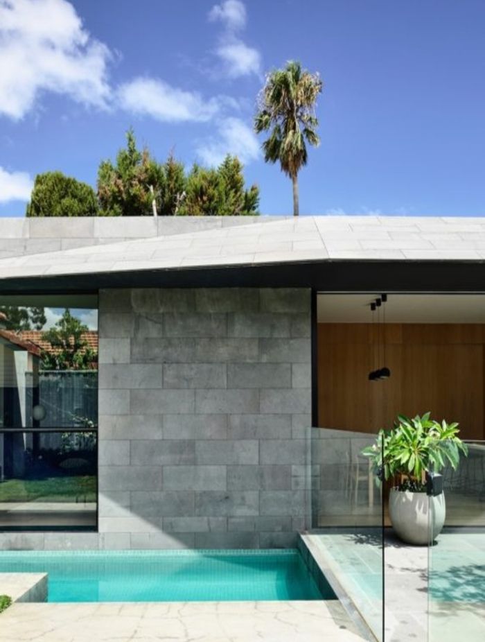 Bluestone is a versatile cladding choice, that can be used at the front and back of a building. Featured product: Bluestone Facades + Wall Cladding.