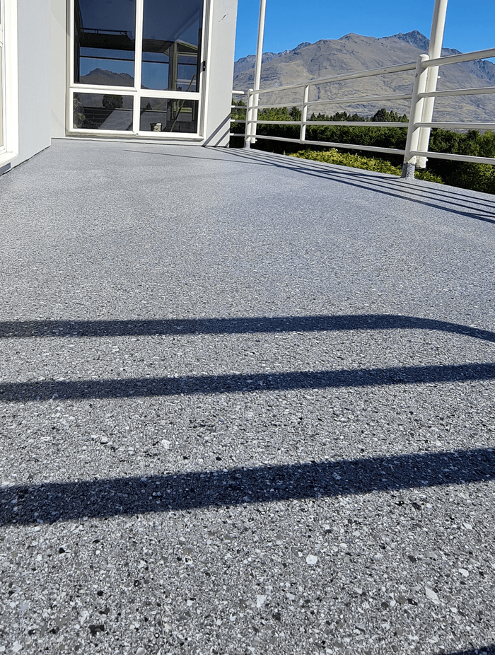 Create the look of high-end surfaces like stone or granite with Natural Stone Flake.