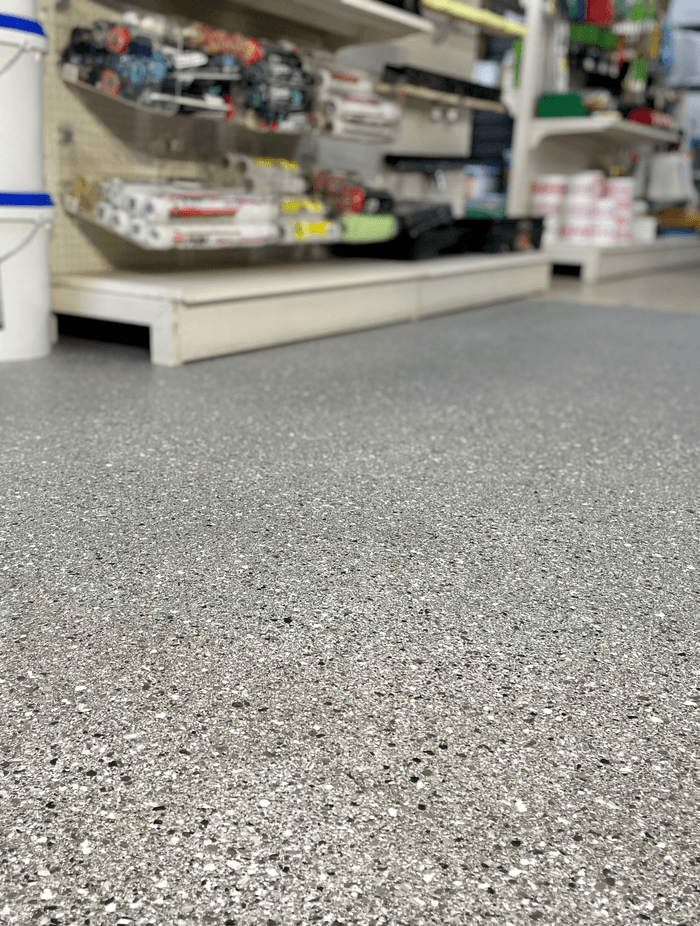 Natural Stone Flake is ideal for both commercial and residential floors.