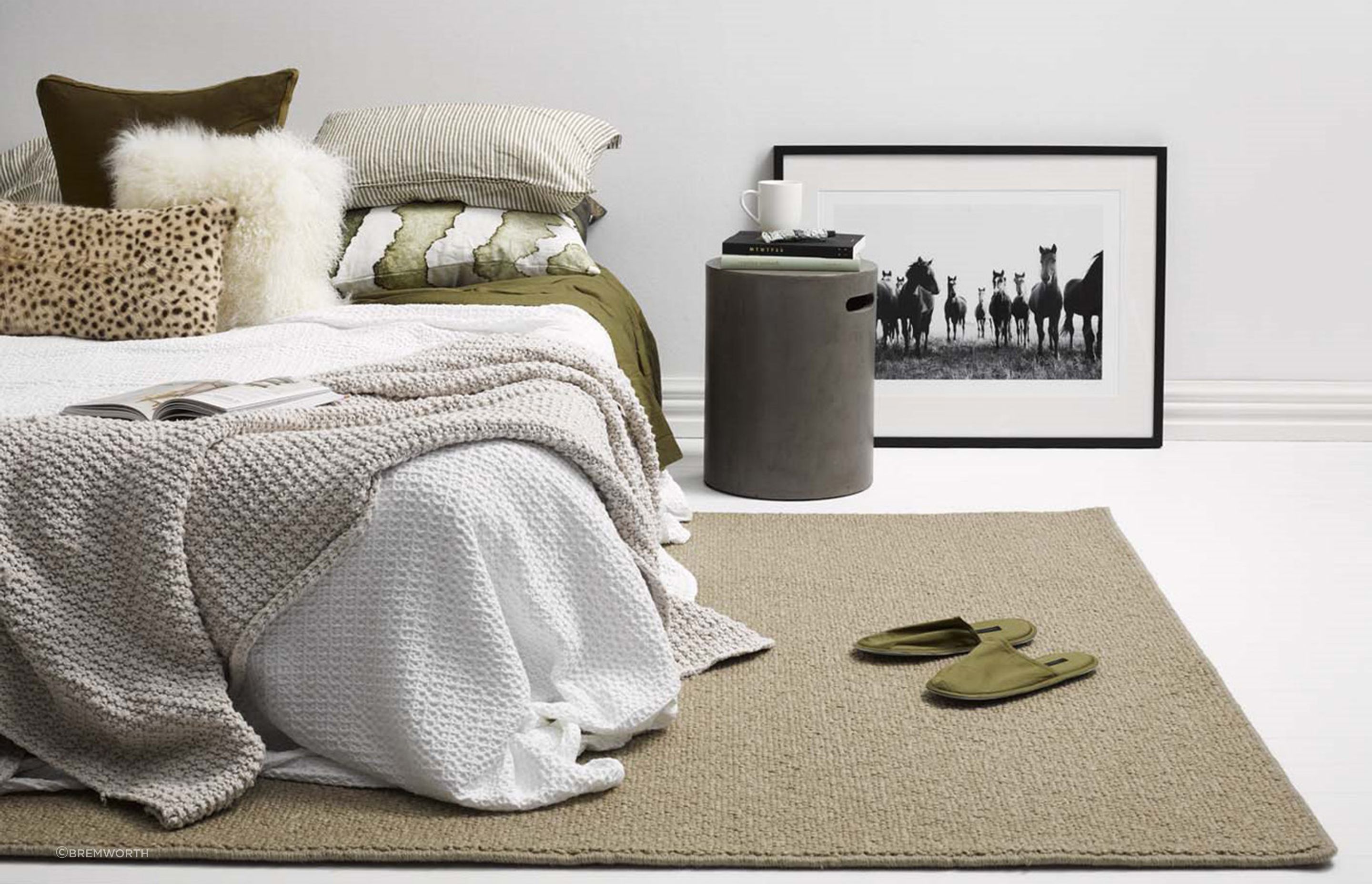 The Galet rug by Bremworth is a gorgeous chunky loop design. The random loop pile combined with the unique yarn structure creates textural interest on your floor and unbelievable softness underfoot