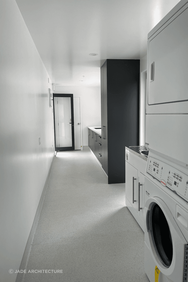 Some projects require spaces for carers to use. These areas need to be streamlined with functionality at the top of the list, while keeping to the home's overall design.