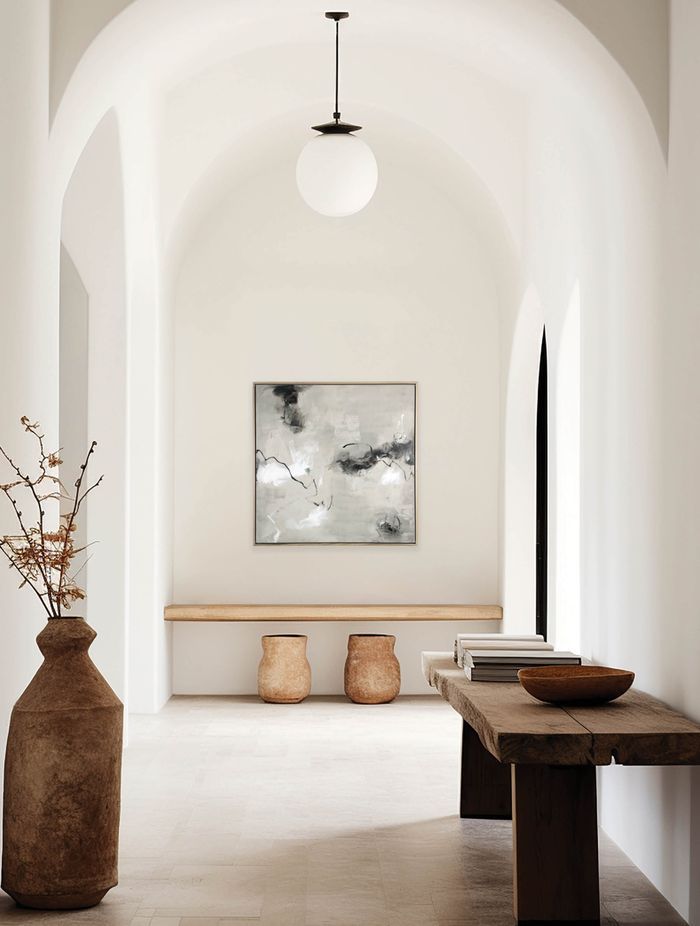 Original art like Quiet Ascent 2 by Lee J Morgan can help define a minimalist space.