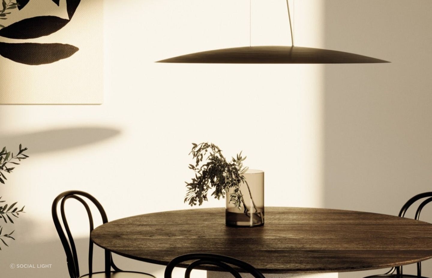 The Bigcoss Pendant Light, with its stylish oversized spherical form, makes a real feature in the room.