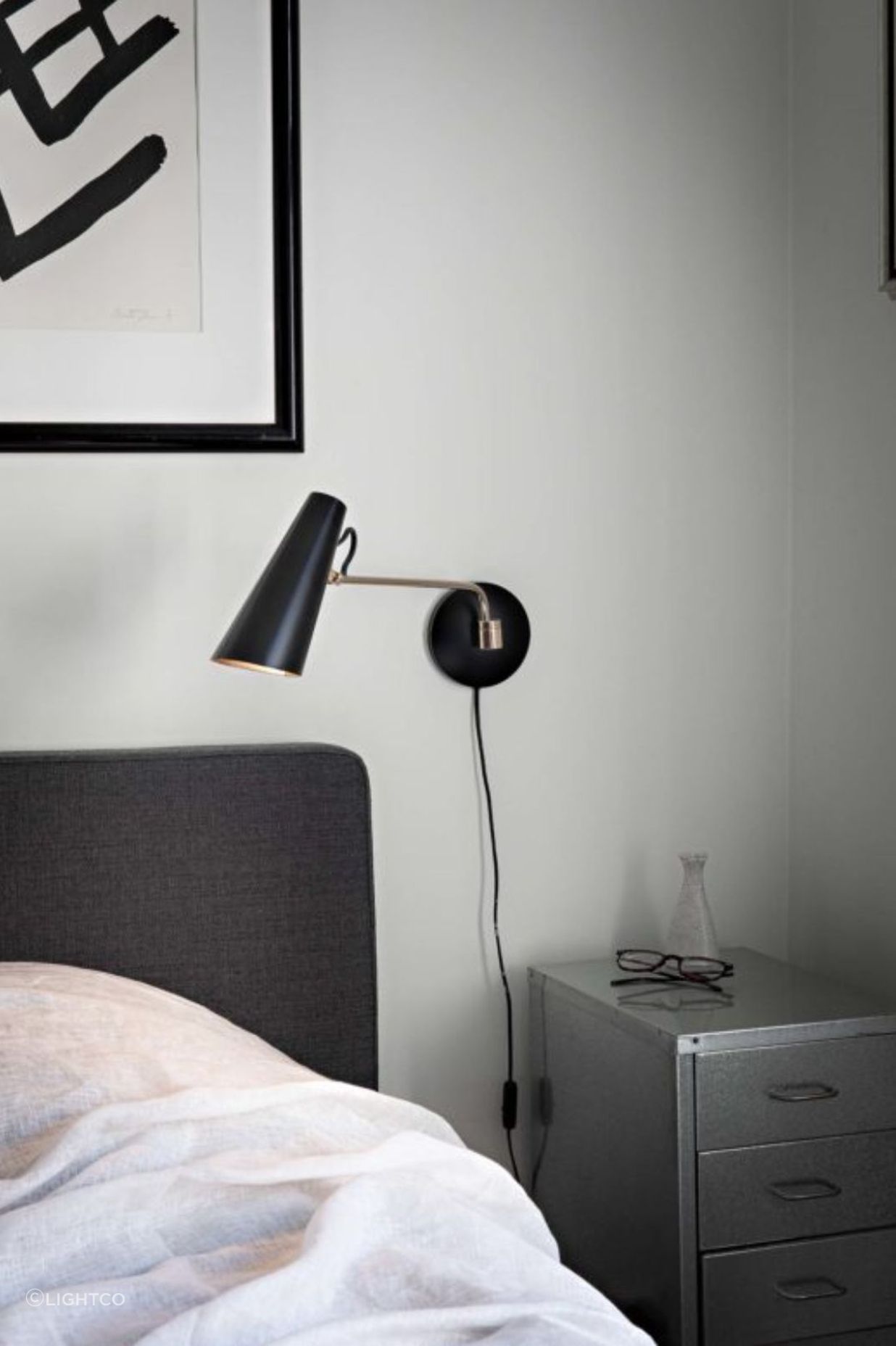 The Birdy Swing Wall Light is designed with a smooth rotating axis for ease of use.