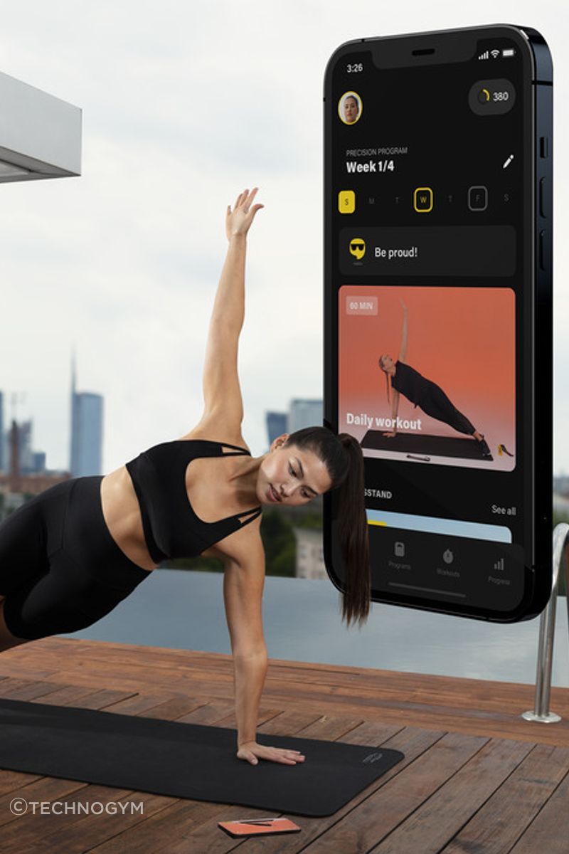 The Technogym App makes working out easy, with 1000s of exercises available at the tap of a finger.