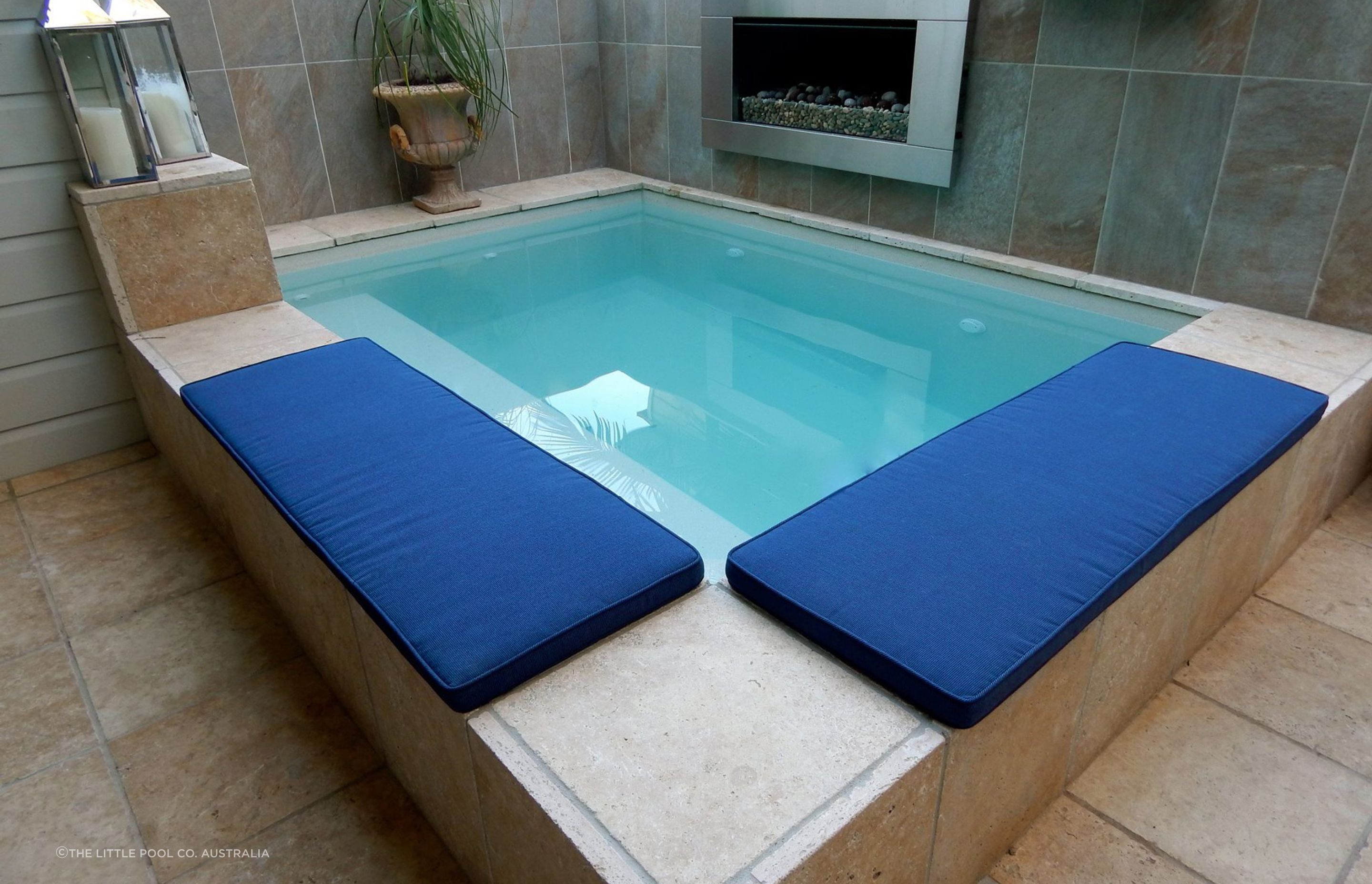 A high-quality pool shell for a plunge pool is often constructed from fibreglass. Featured Product: Plunge Model 2.8 by The Little Pool Co.