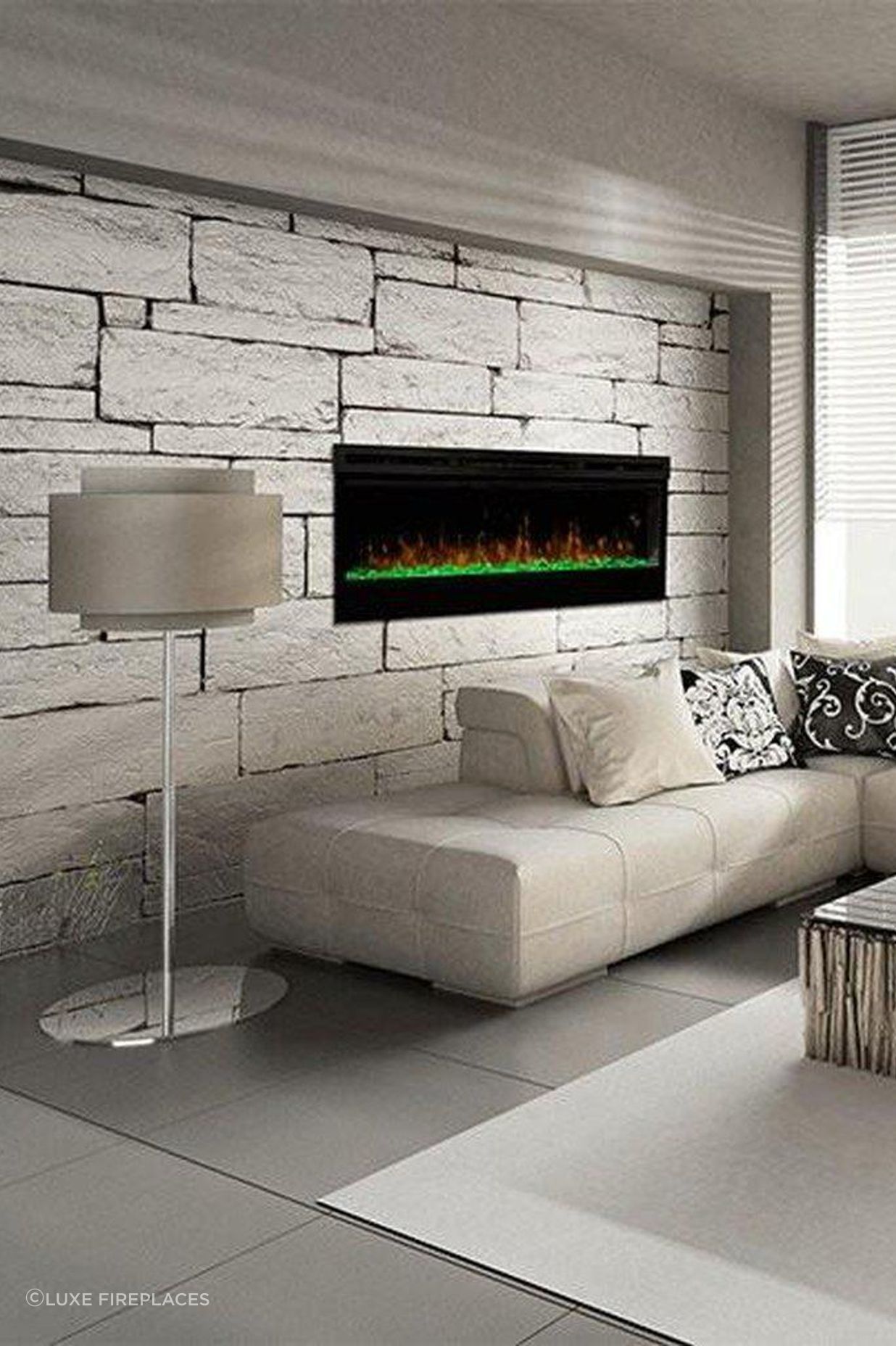 Long-lasting LED lights ensure the Prism Electric Fireplace remains a beacon of warmth and style for years.
