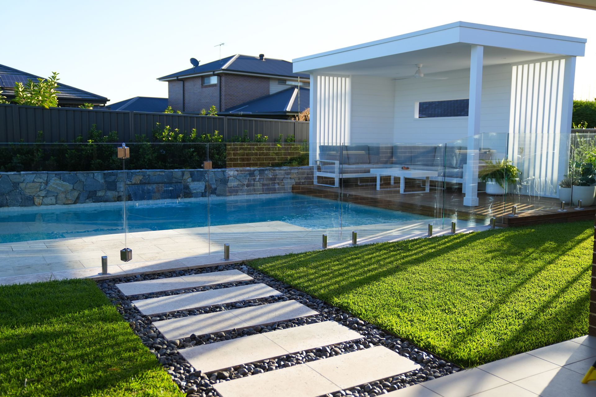 The clear glass fencing Featured project: Project 54 - Outside Indulgence