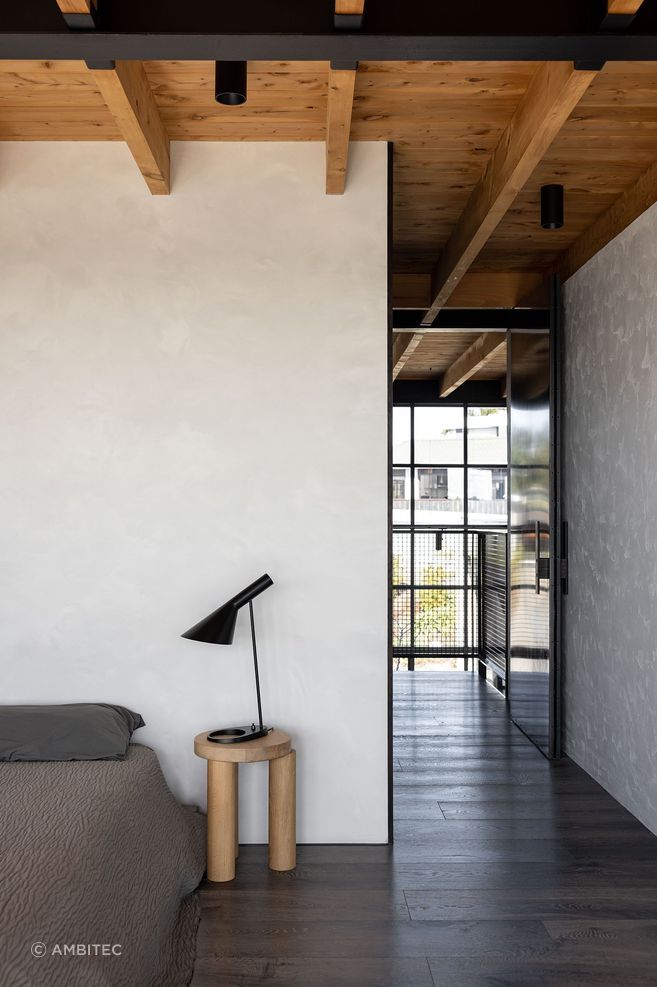 Suave two-tone in a combination of ‘Misty White Double’ and ‘Tilt Slab Light’ at Red Beach House.