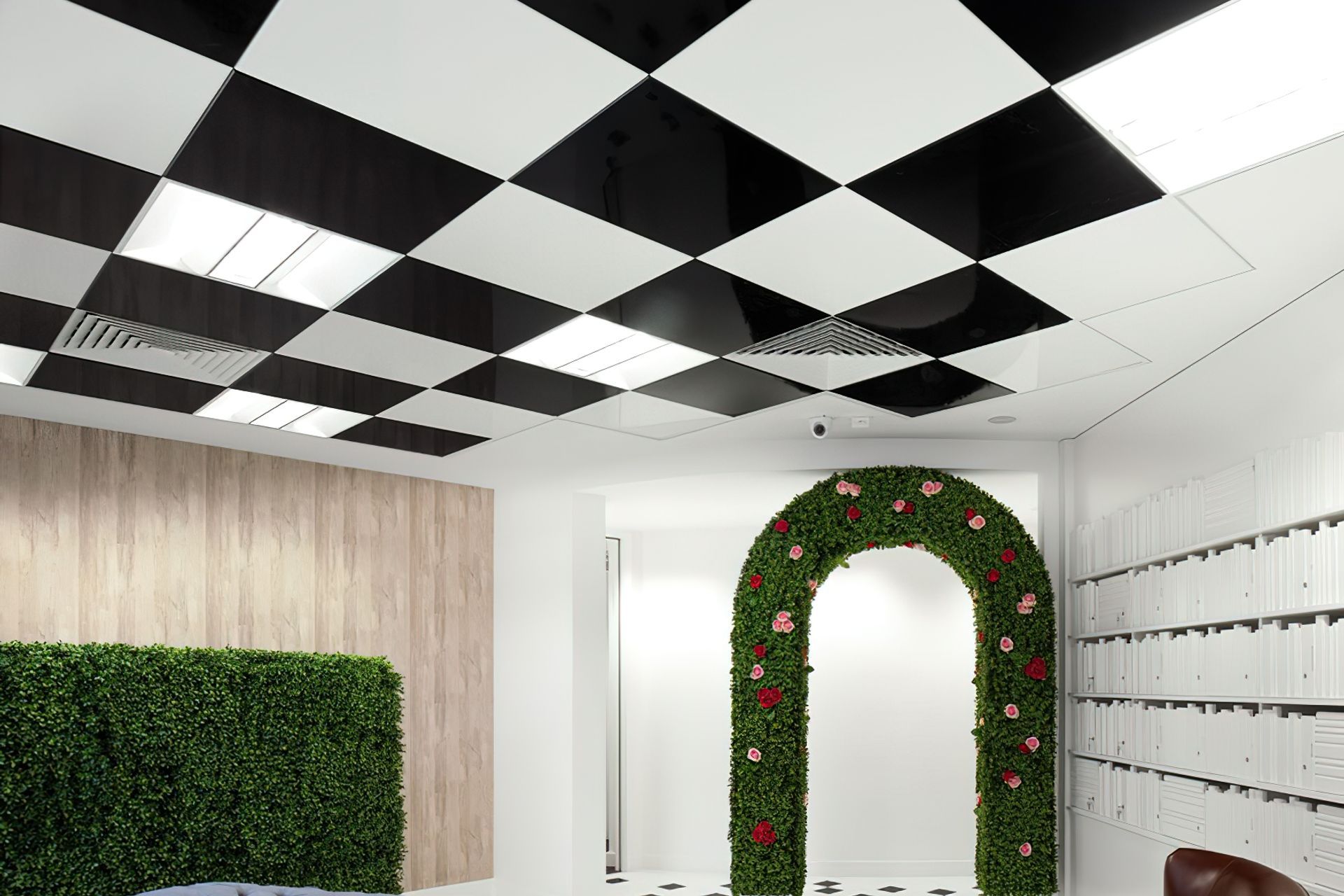 Ceiling tiles can improve acoustics and give a room a unique feel.