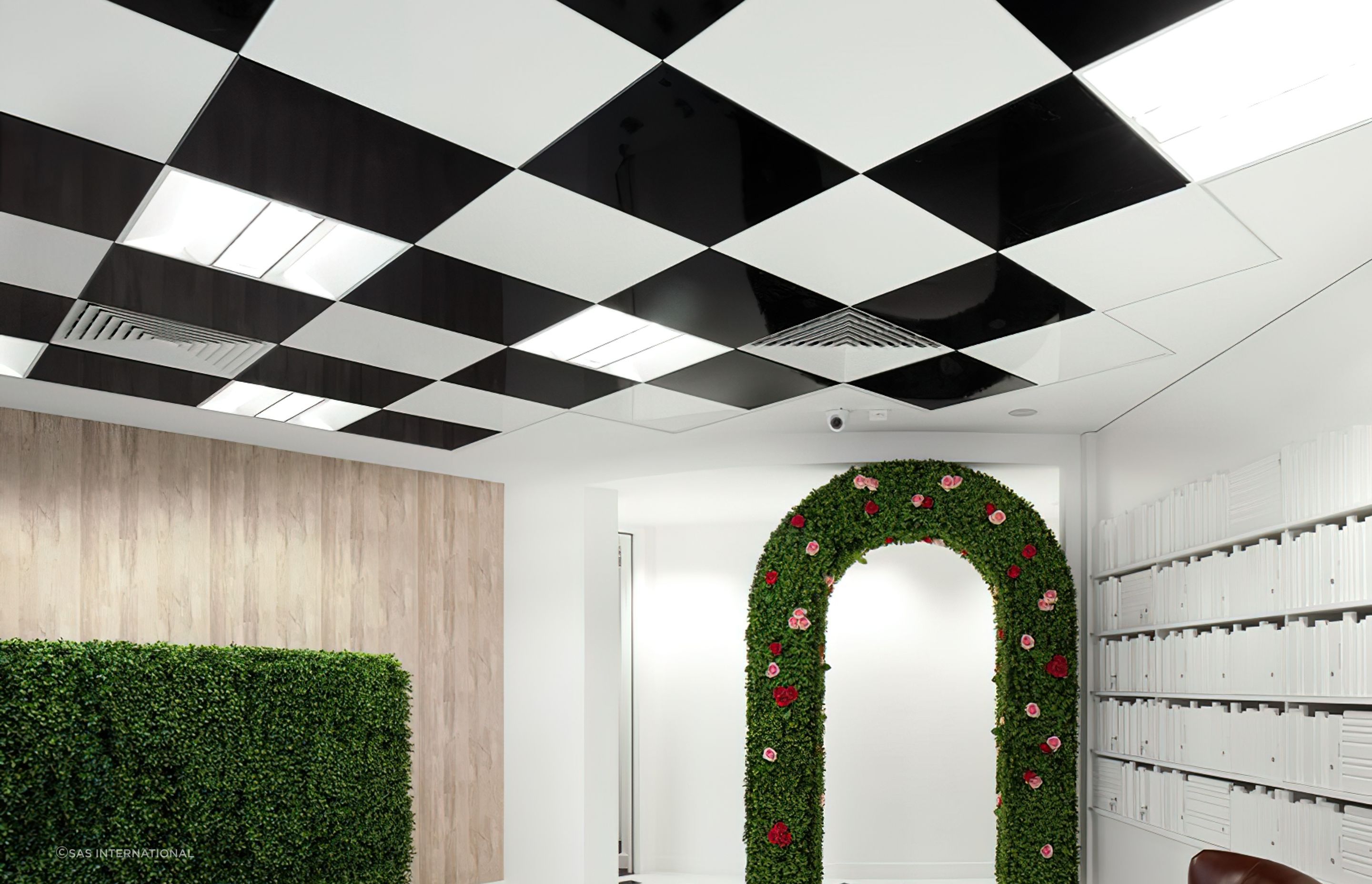 Ceiling tiles can improve acoustics and give a room a unique feel.