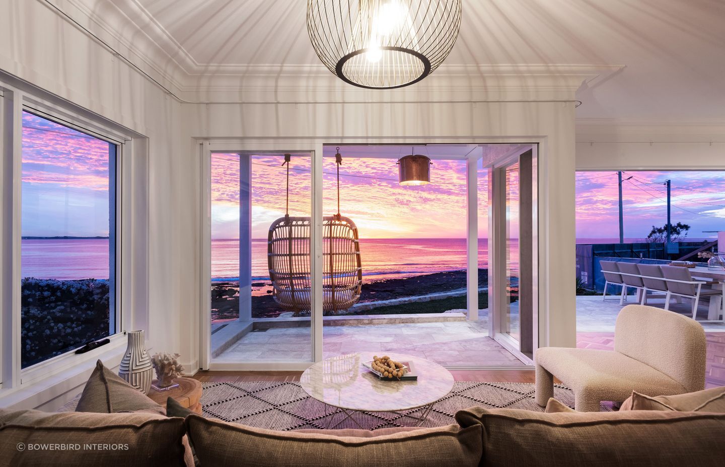 The beautiful interior of this Cronulla home showcases a coastal aesthetic
