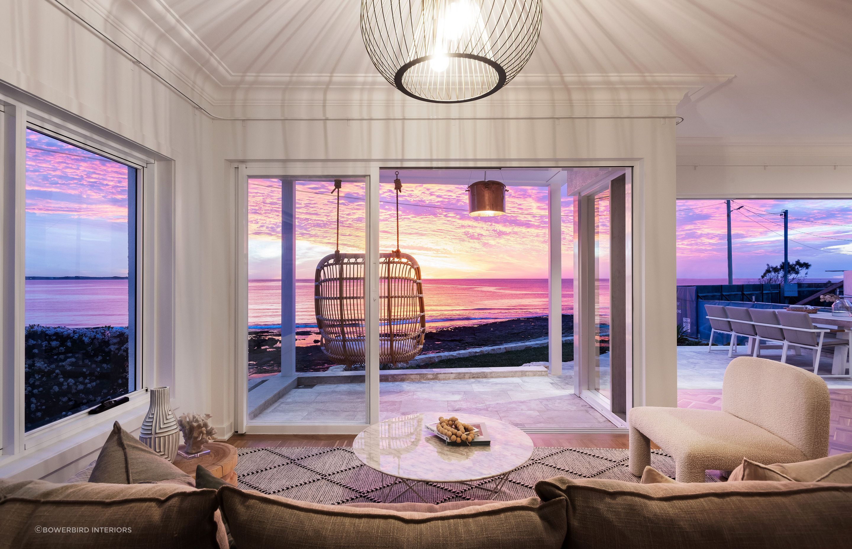 The beautiful interior of this Cronulla home showcases a coastal aesthetic