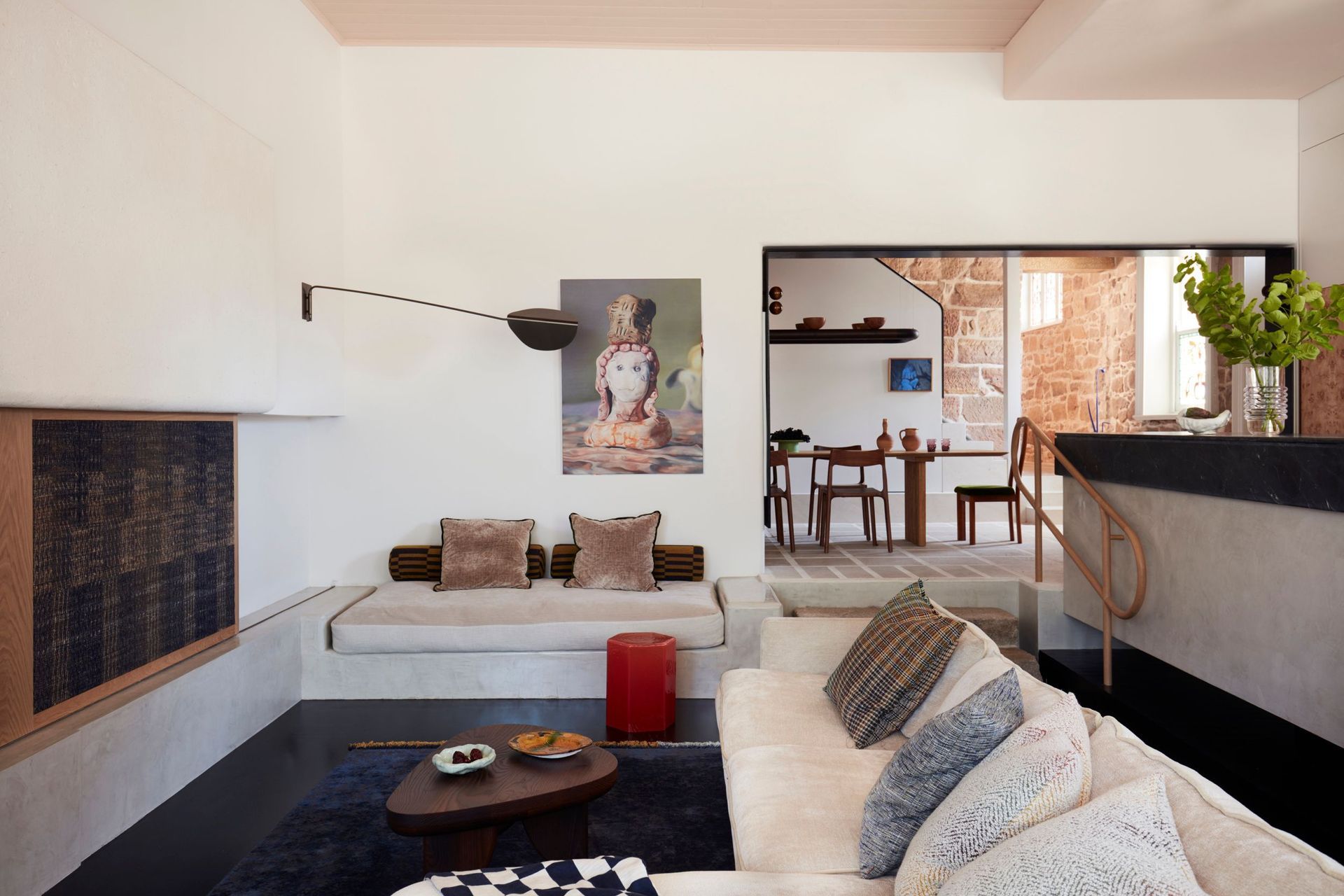 The right wall art can inspire the colour scheme of a living room