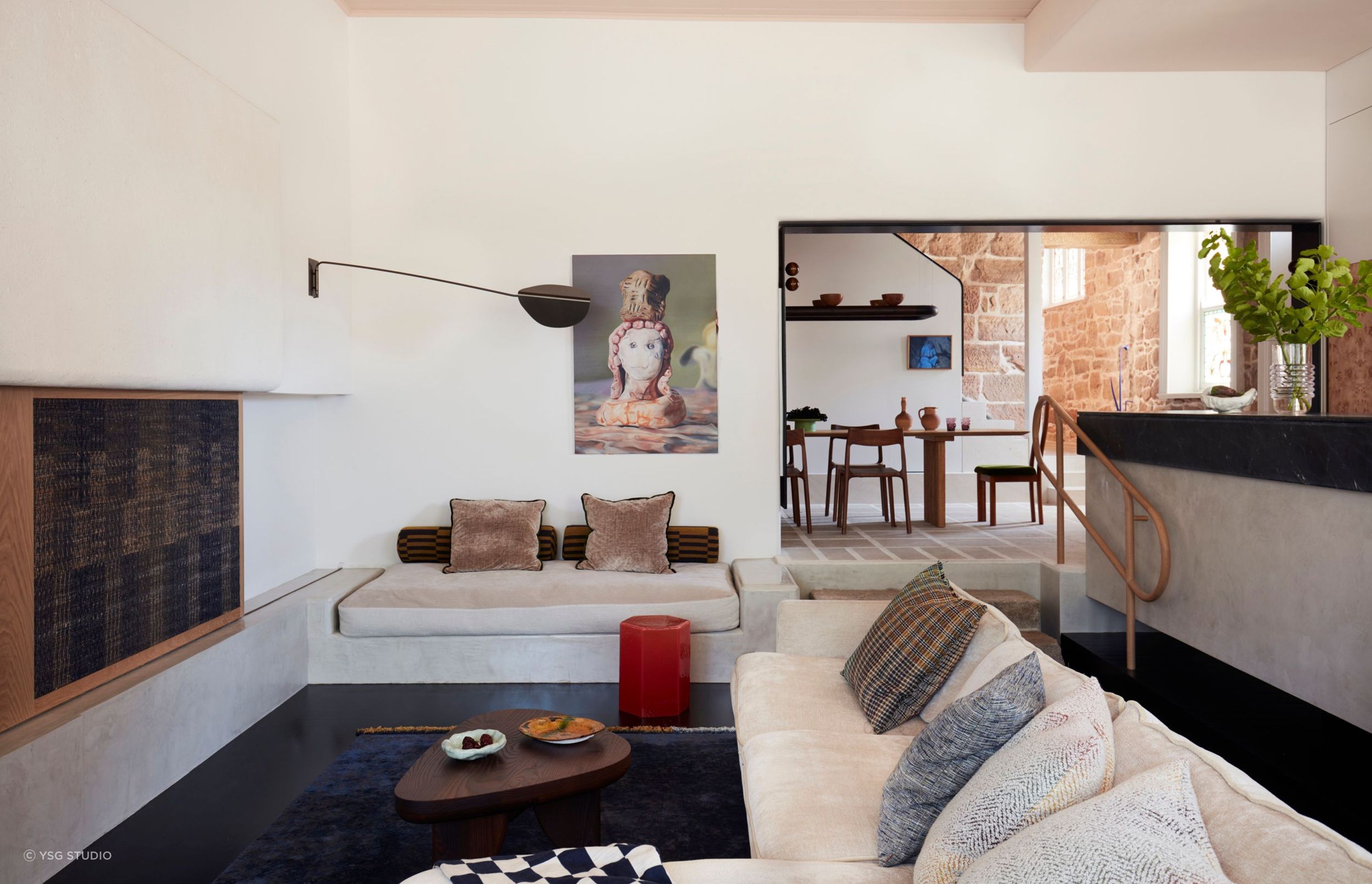 The right wall art can inspire the colour scheme of a living room